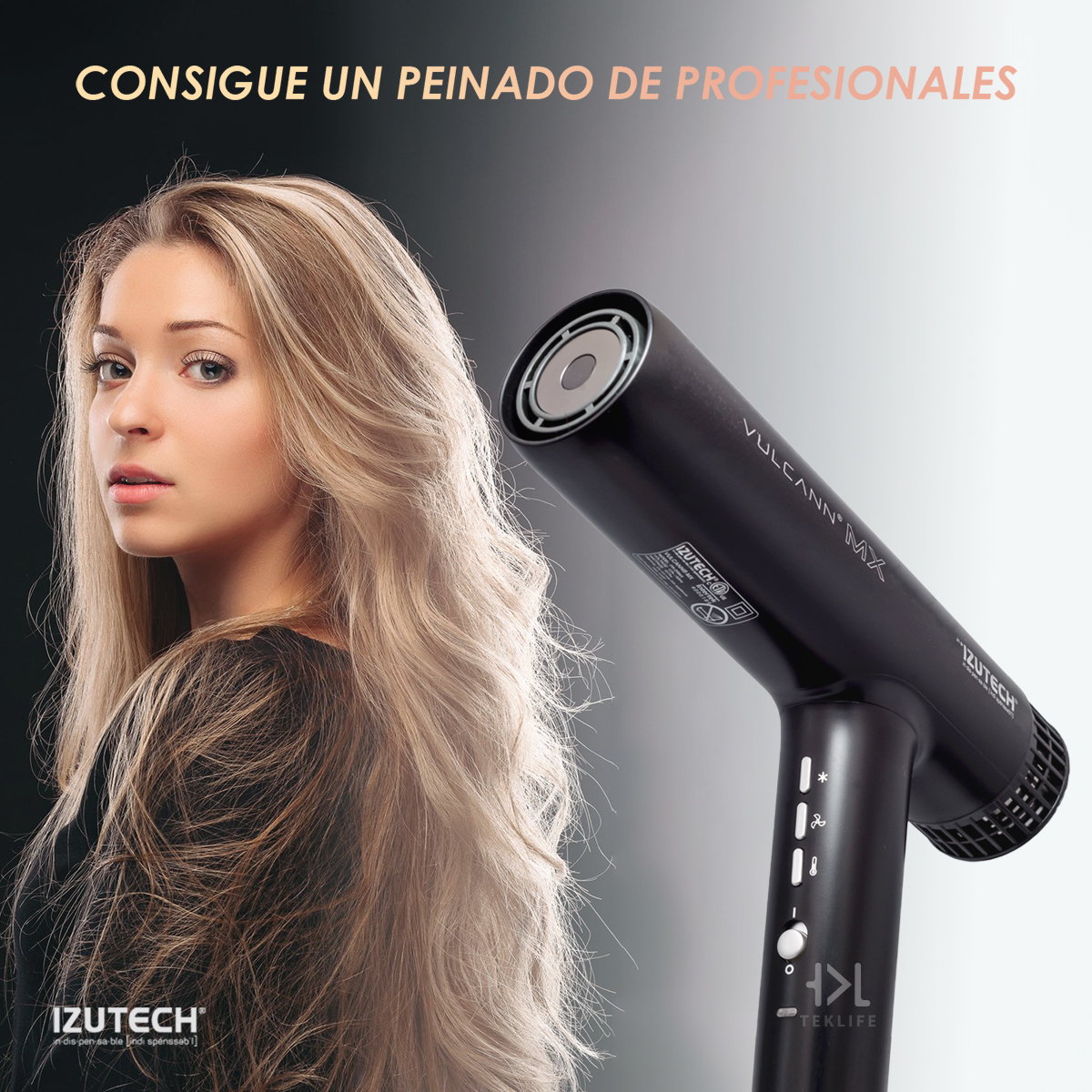 Foto 9 pulgar | Secadora Izutech Vulcann Mx Original 1875w Profesional