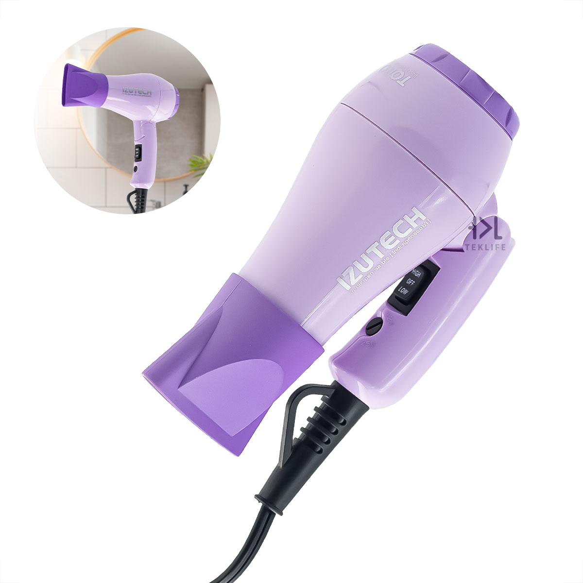 Secadora Plegable De Doble Voltaje Izutech Toro 2400 Mini