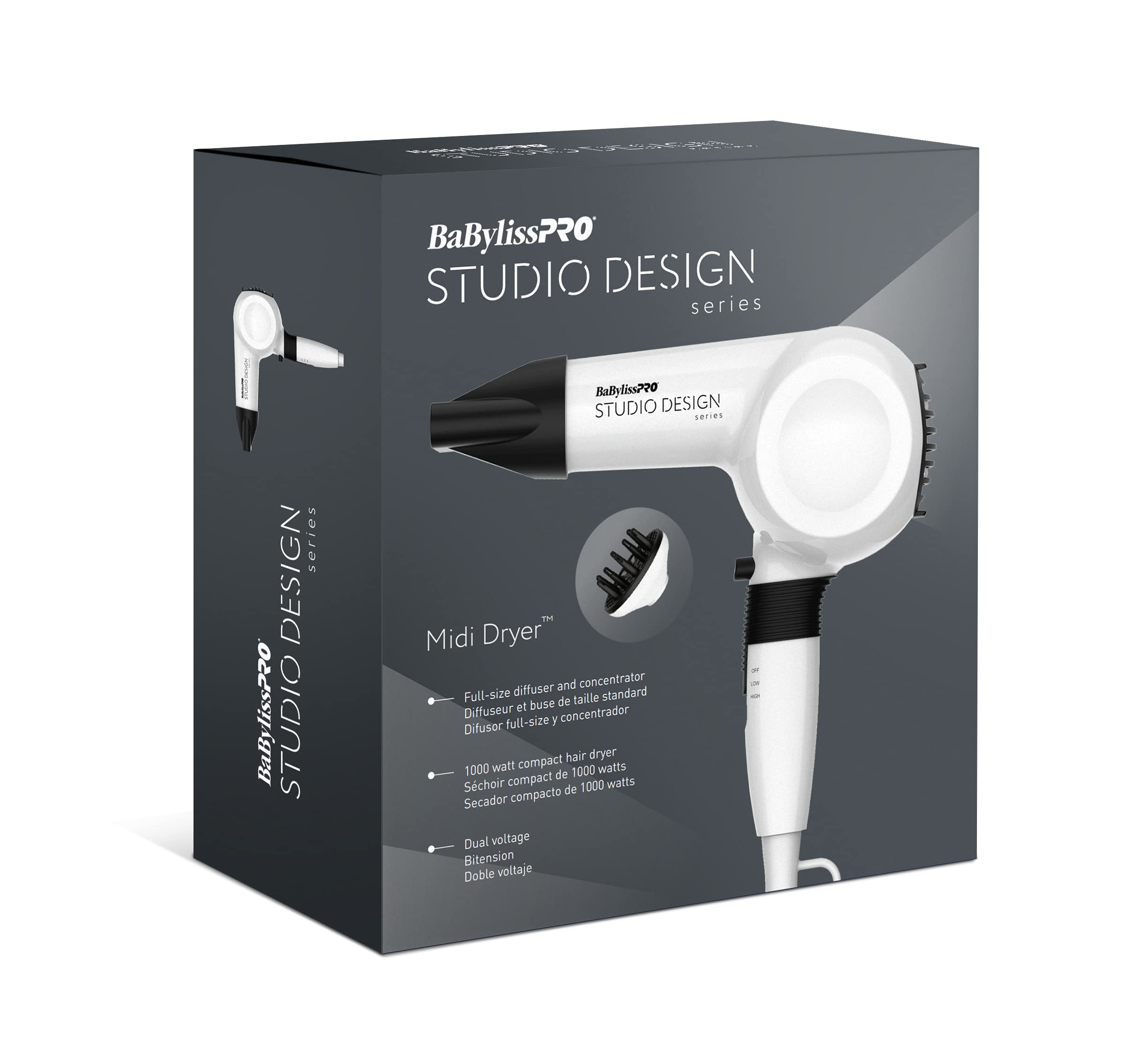 Foto 3 pulgar | Secador De Pelo Babylisspro Studio Design Series Midi 1000w Bci250uc - Venta Internacional.