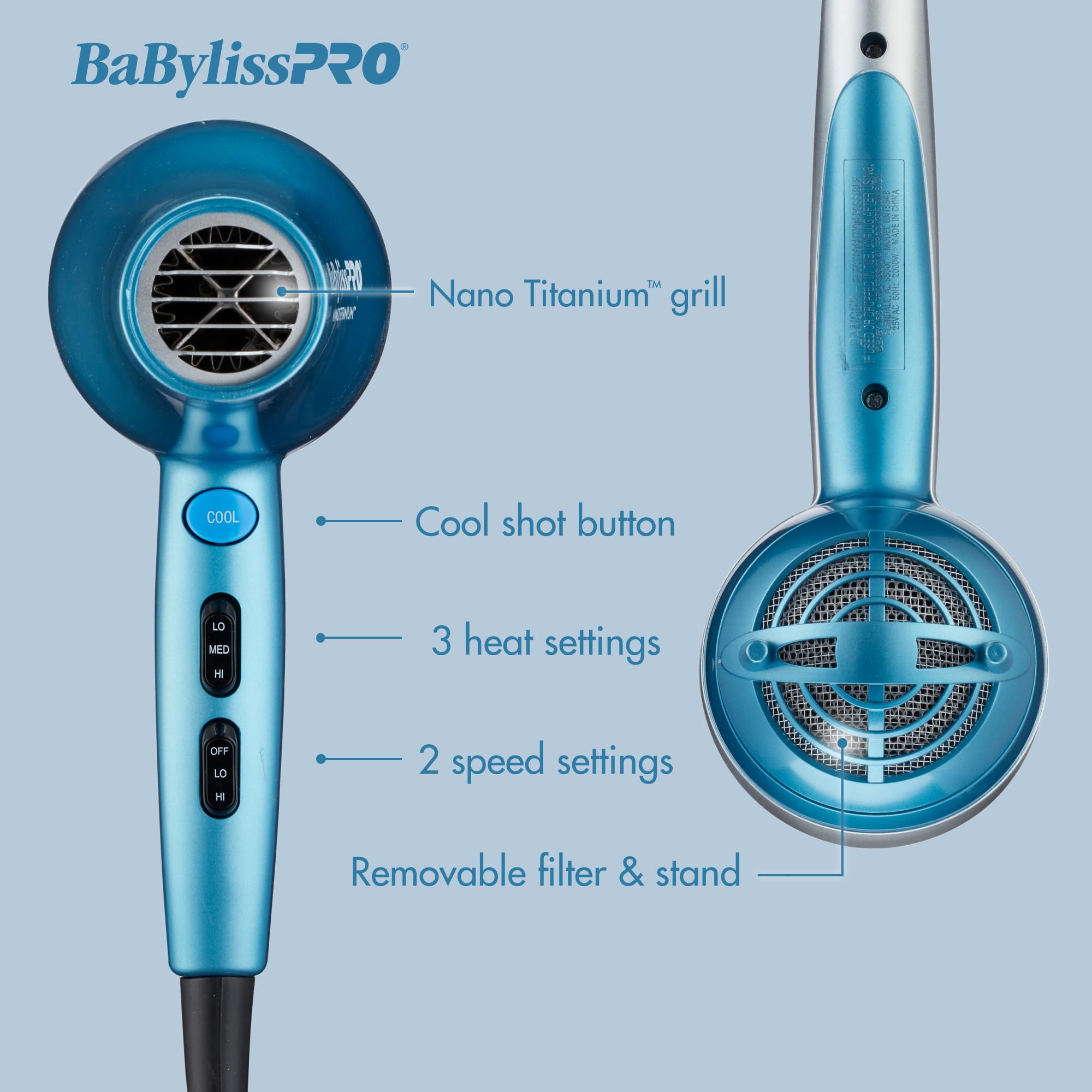 Foto 3 pulgar | Secador De Pelo Babylisspro Professional Lightweight Ionic - Venta Internacional.