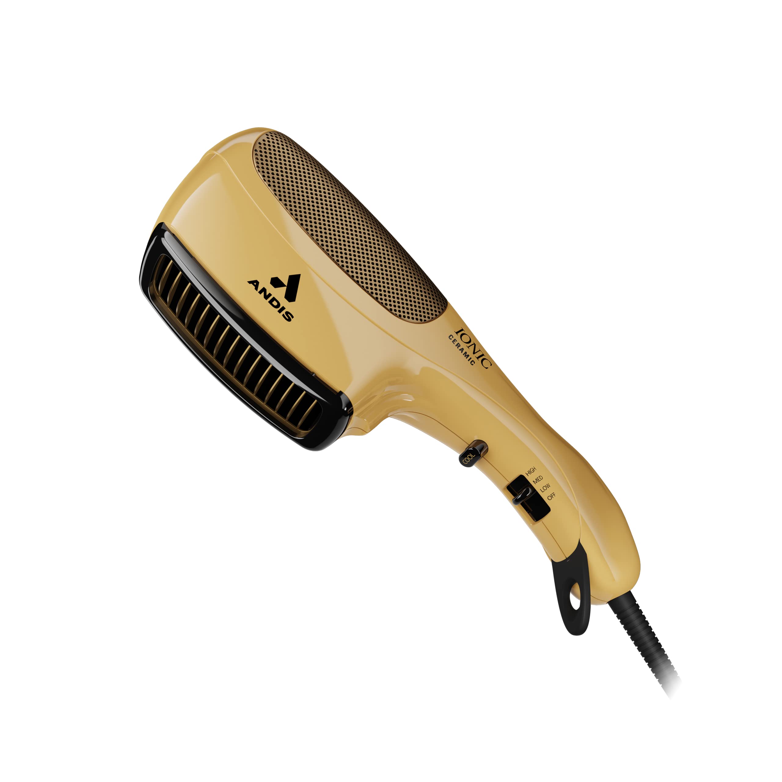 Secadora de Cabello Andis 82125 1875w Turmalina Cerámica Oro Iónico -Venta Internacional