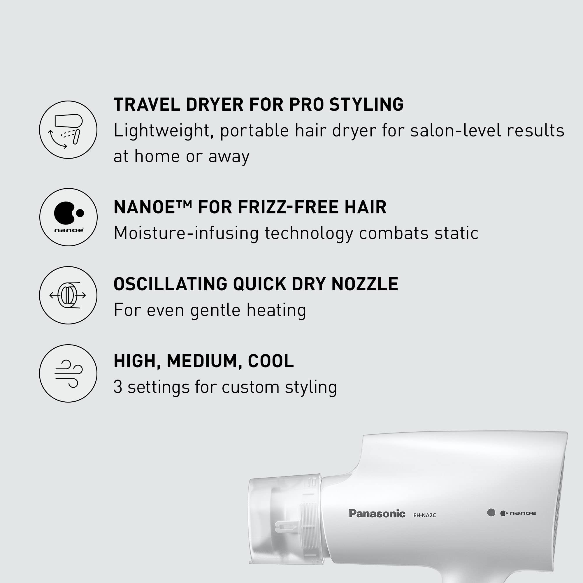 Foto 3 pulgar | Secadora de Cabello Panasonic Blanca-Venta Internacional
