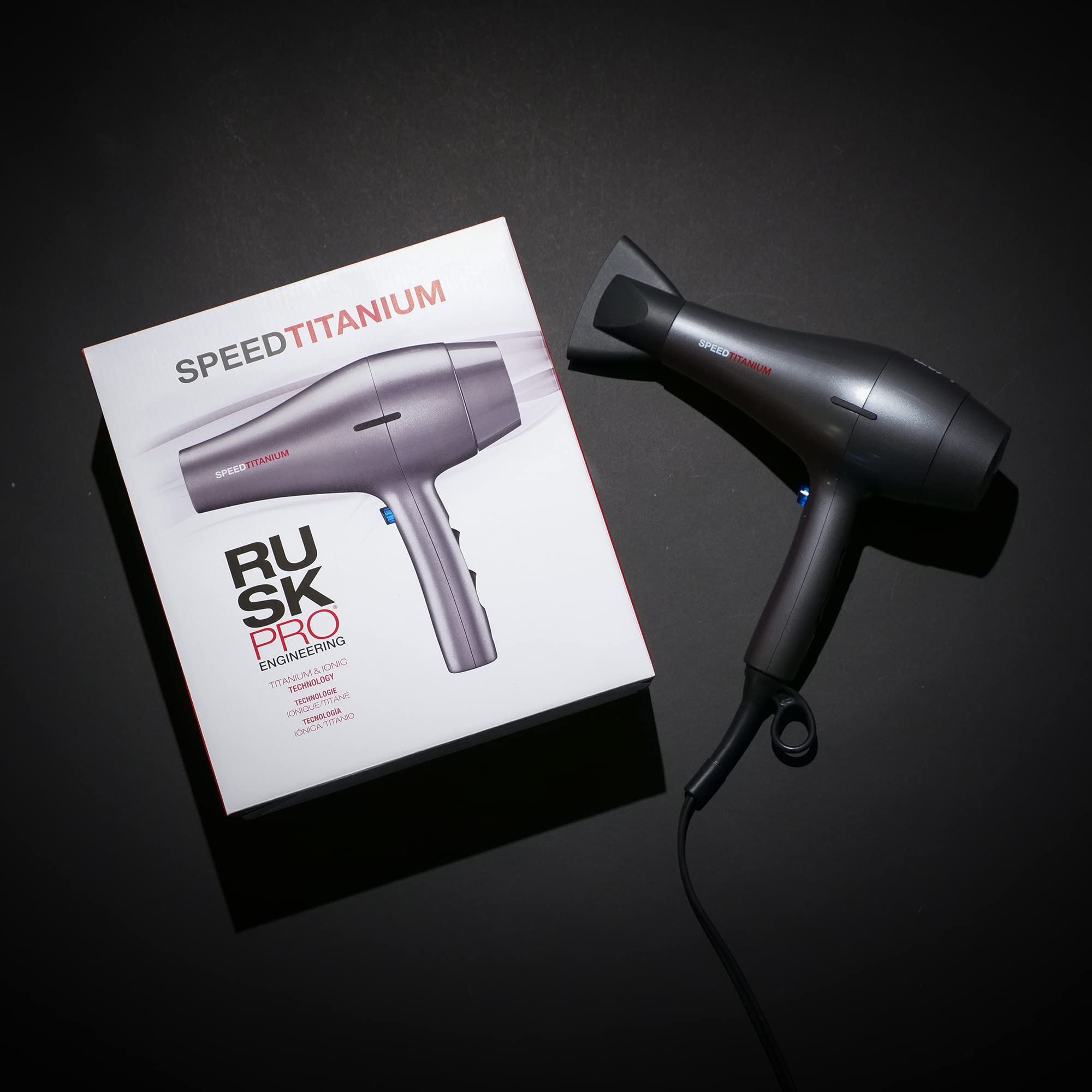 Foto 5 pulgar | Secador De Pelo Rusk Pro Speed Titanium Ionic Con 6 Ajustes De Temperatura - Venta Internacional.