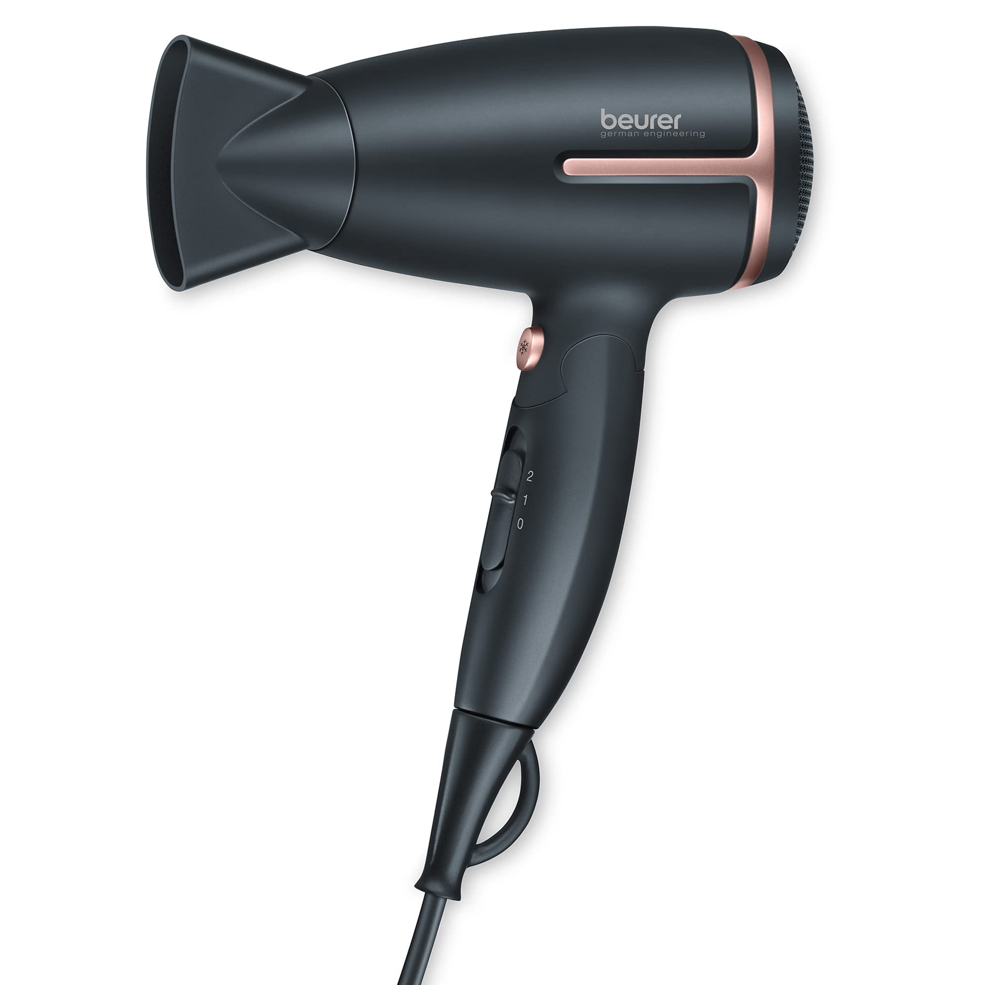 Foto 2 pulgar | Secador De Pelo Beurer Hc25 Ionic 1600 W Anti Frizz Travel Negro/rosa - Venta Internacional.