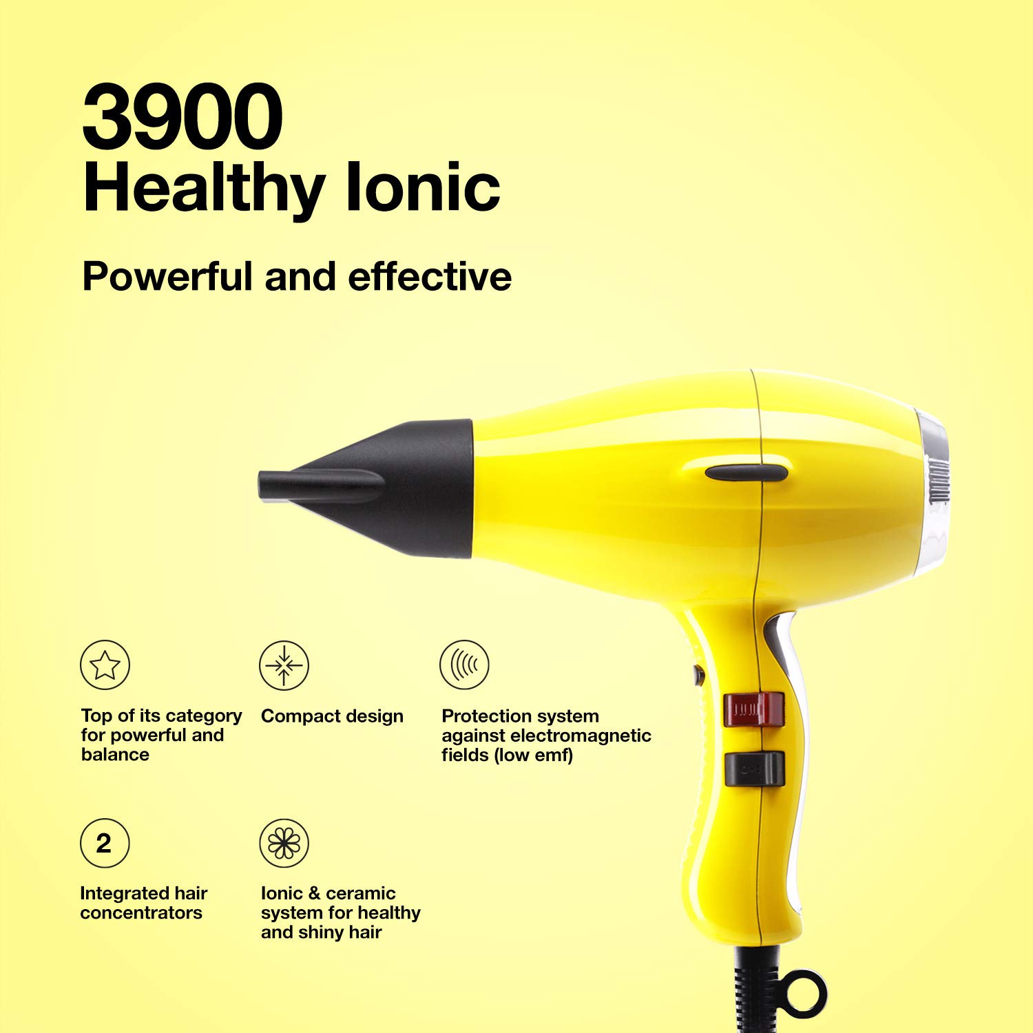 Foto 3 pulgar | Secador De Pelo Elchim 3900 Healthy Ionic Yellow Daisy 220v - Venta Internacional.