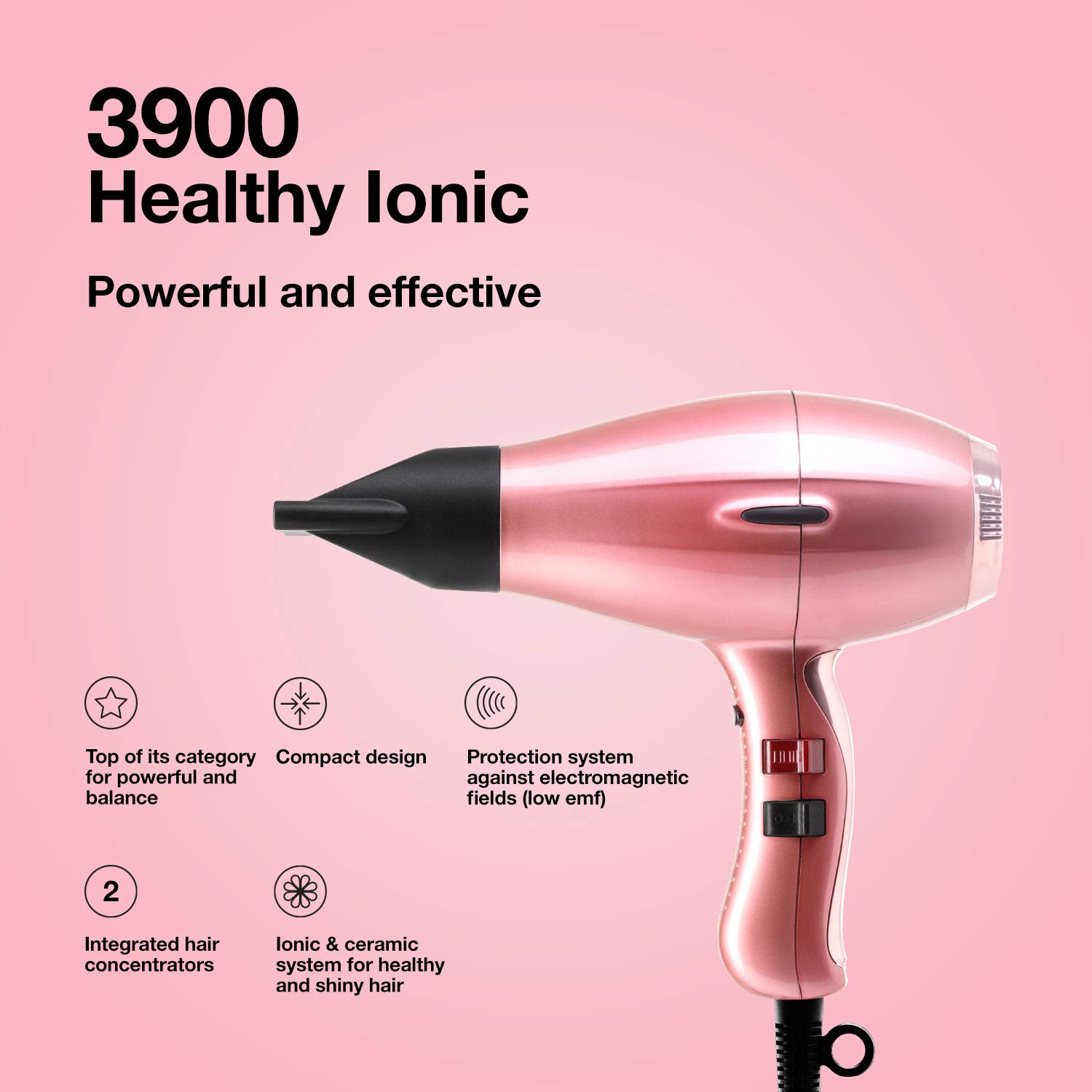 Foto 2 | Secador De Pelo Elchim 3900 Healthy Ionic Venetian Rose Gold - Venta Internacional.