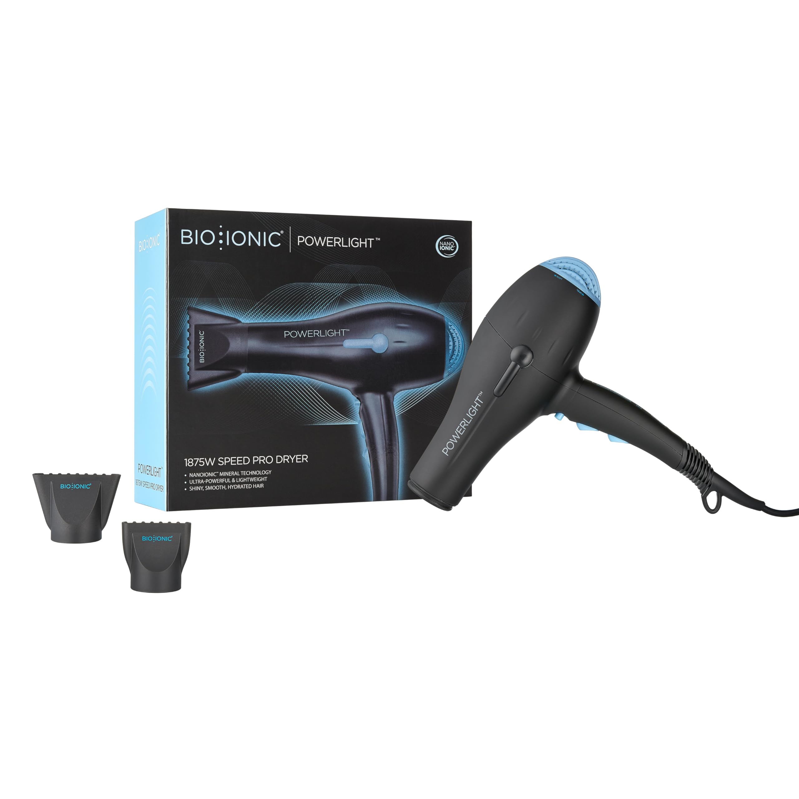 Foto 4 pulgar | Secador De Pelo Bio Ionic Powerlight Pro, Negro, 450 G - Venta Internacional.