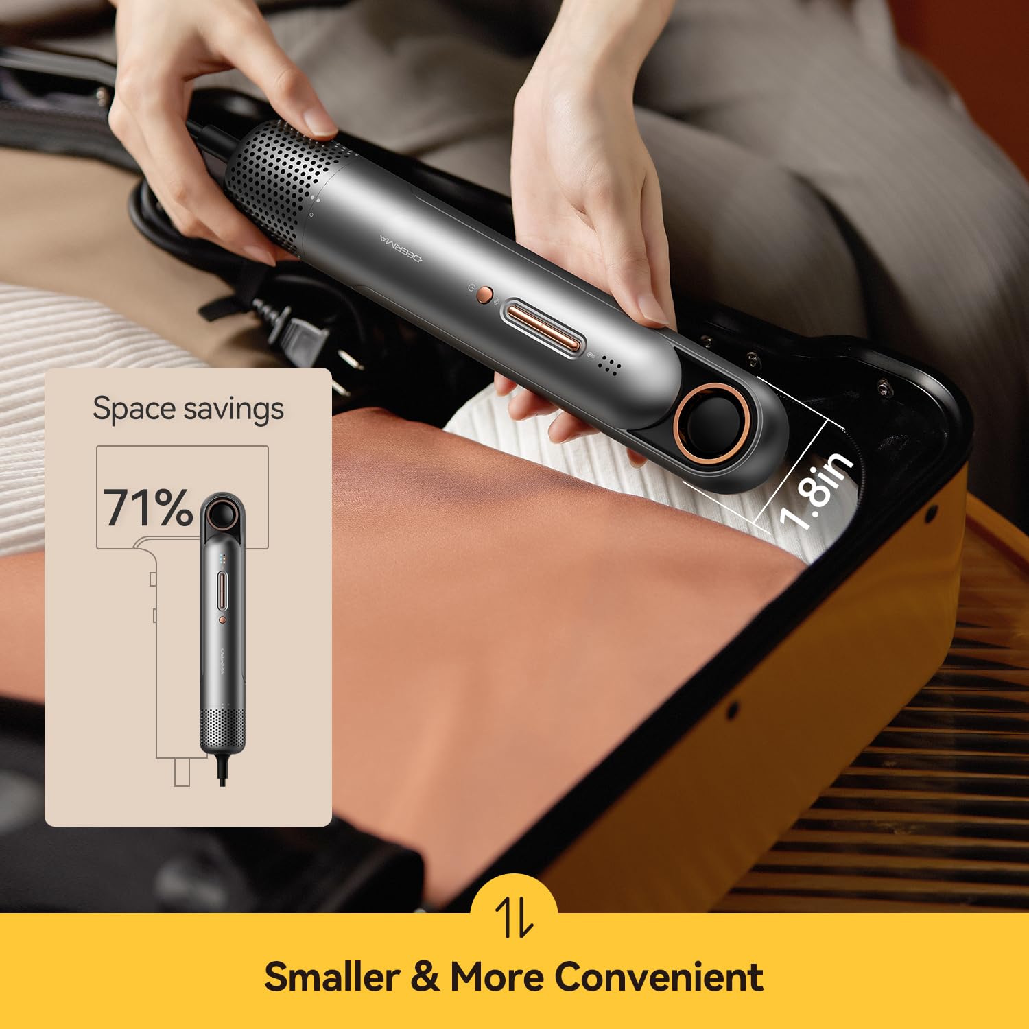 Foto 3 pulgar | Secador De Pelo Deerma Super Portable Mini Travel Con Difusor - Venta Internacional.