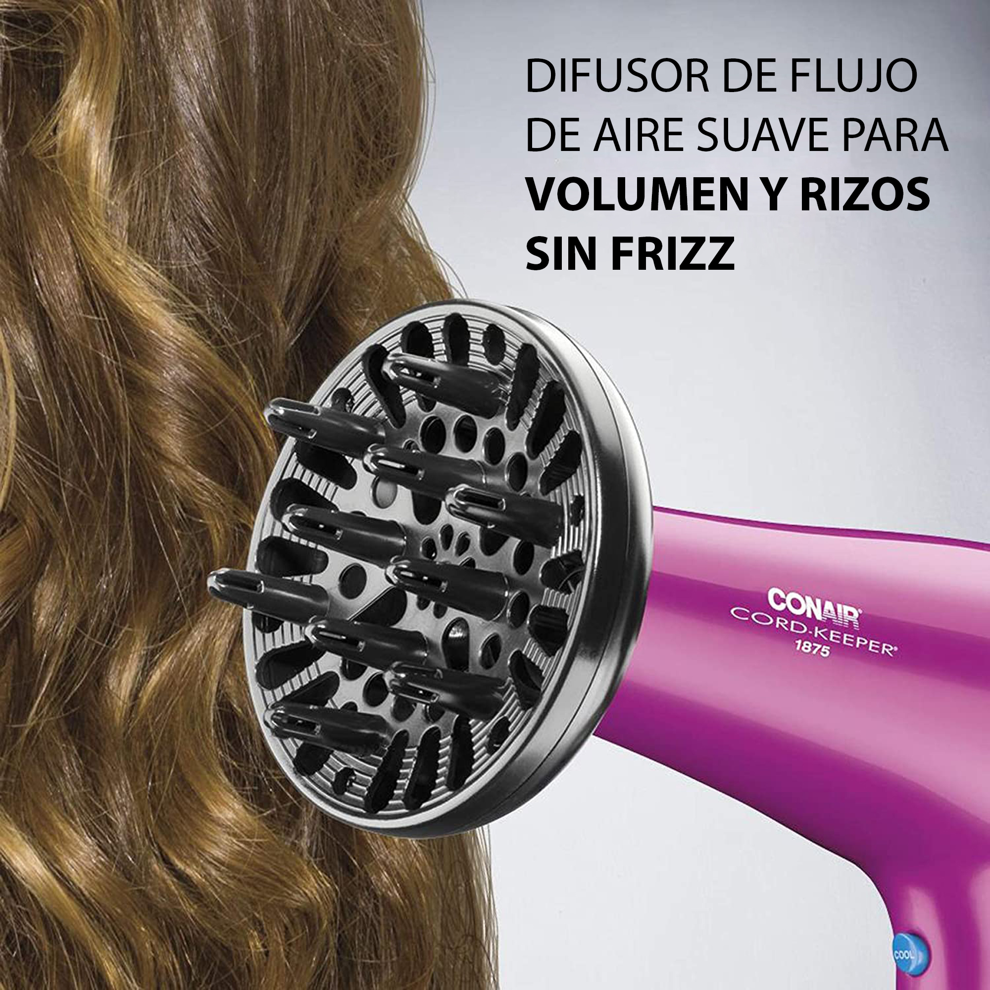 Foto 3 | Secadora Conair 1875 V Cable-keeper Rosa Difusor