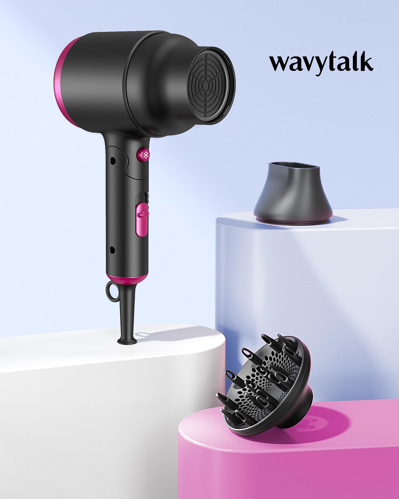 Foto 7 pulgar | Secador De Pelo Wavytalk Wavytalk 1600 W Ligero Con Difusor - Venta Internacional.