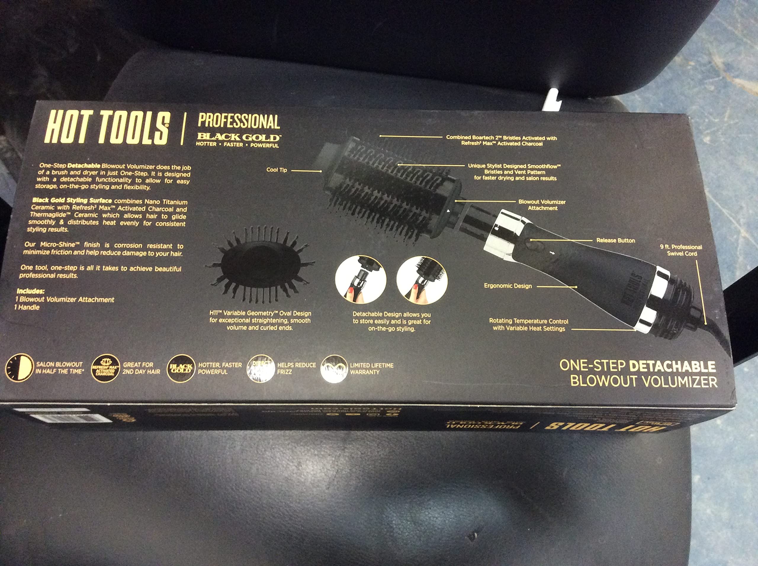 Foto 7 pulgar | Secador De Pelo Hot Tools Professional Black Gold Voluminizer - Venta Internacional.