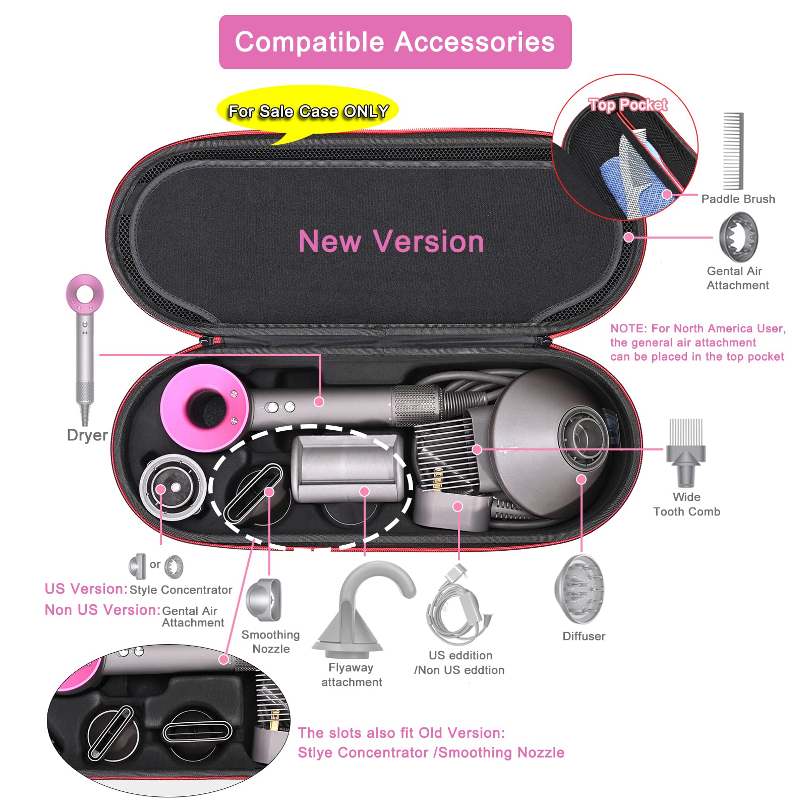 Foto 4 pulgar | Funda Rlsoco Hard Para Secador De Pelo Dyson Supersonic Con Acceso. - Venta Internacional.