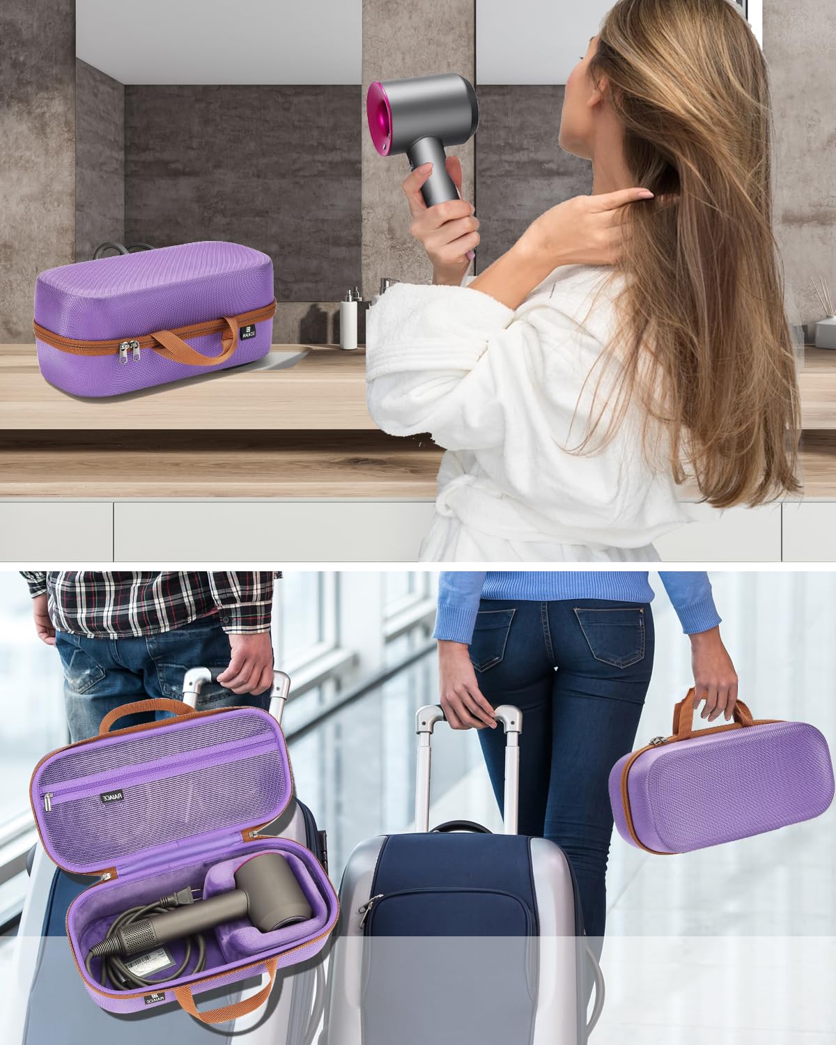 Foto 8 pulgar | Funda Raiace Para Secador De Pelo Dyson, Color Morado - Venta Internacional.