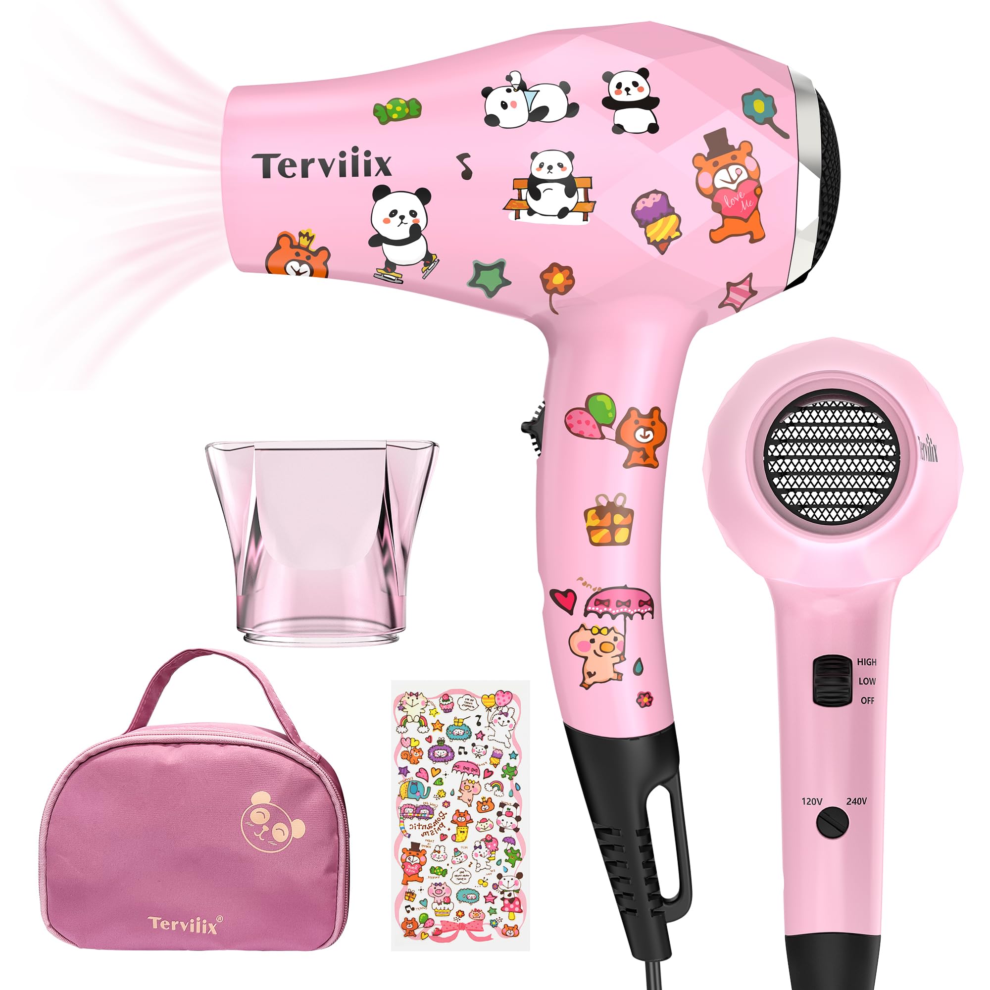 Foto 2 pulgar | Secador De Pelo Terviiix Mini Portable Travel 1000w De Doble Voltaje - Venta Internacional.