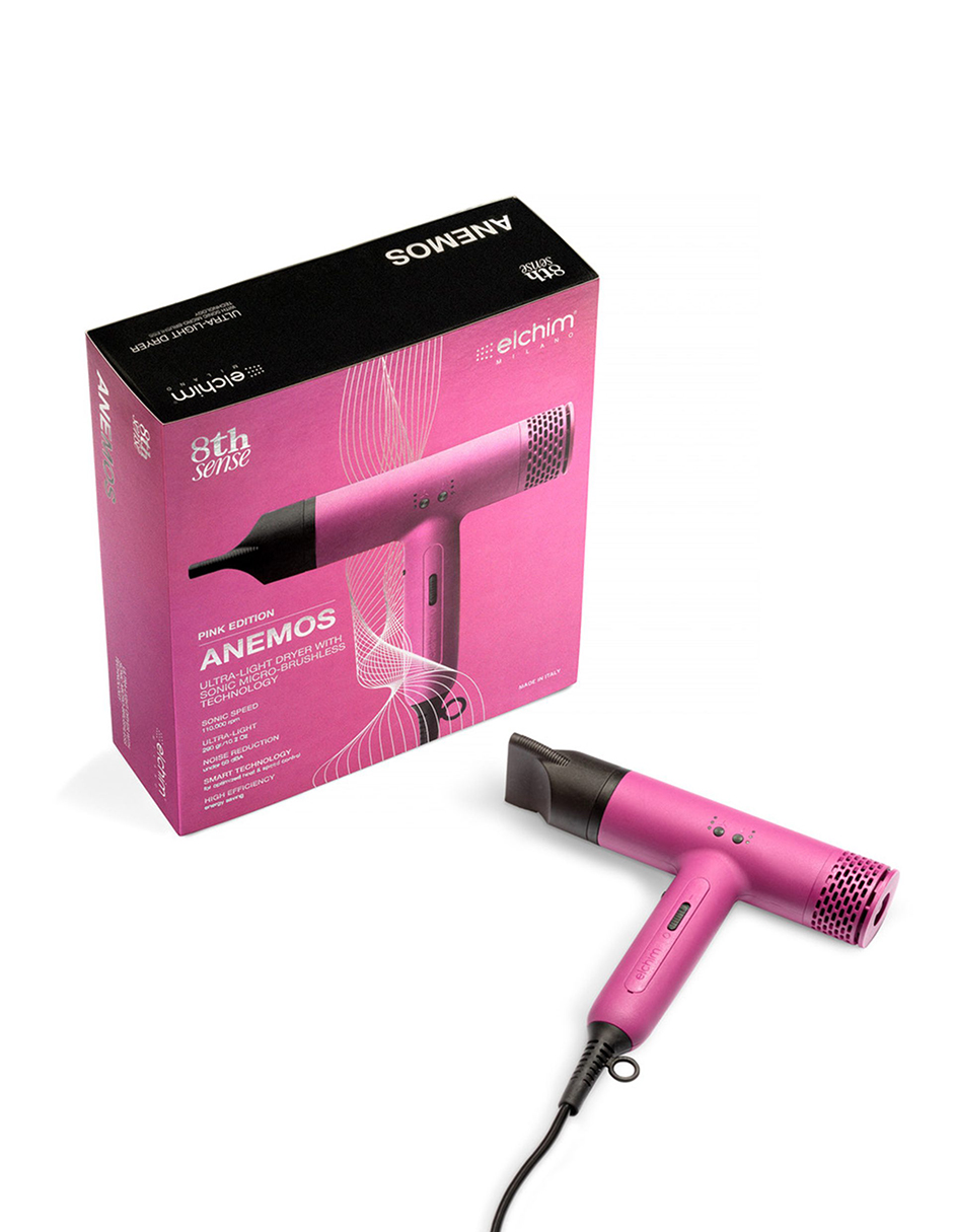 Secadora Profesional Elchim Anemos, Ultraligera Y Silenciosa, De Manufactura Italiana (pink)