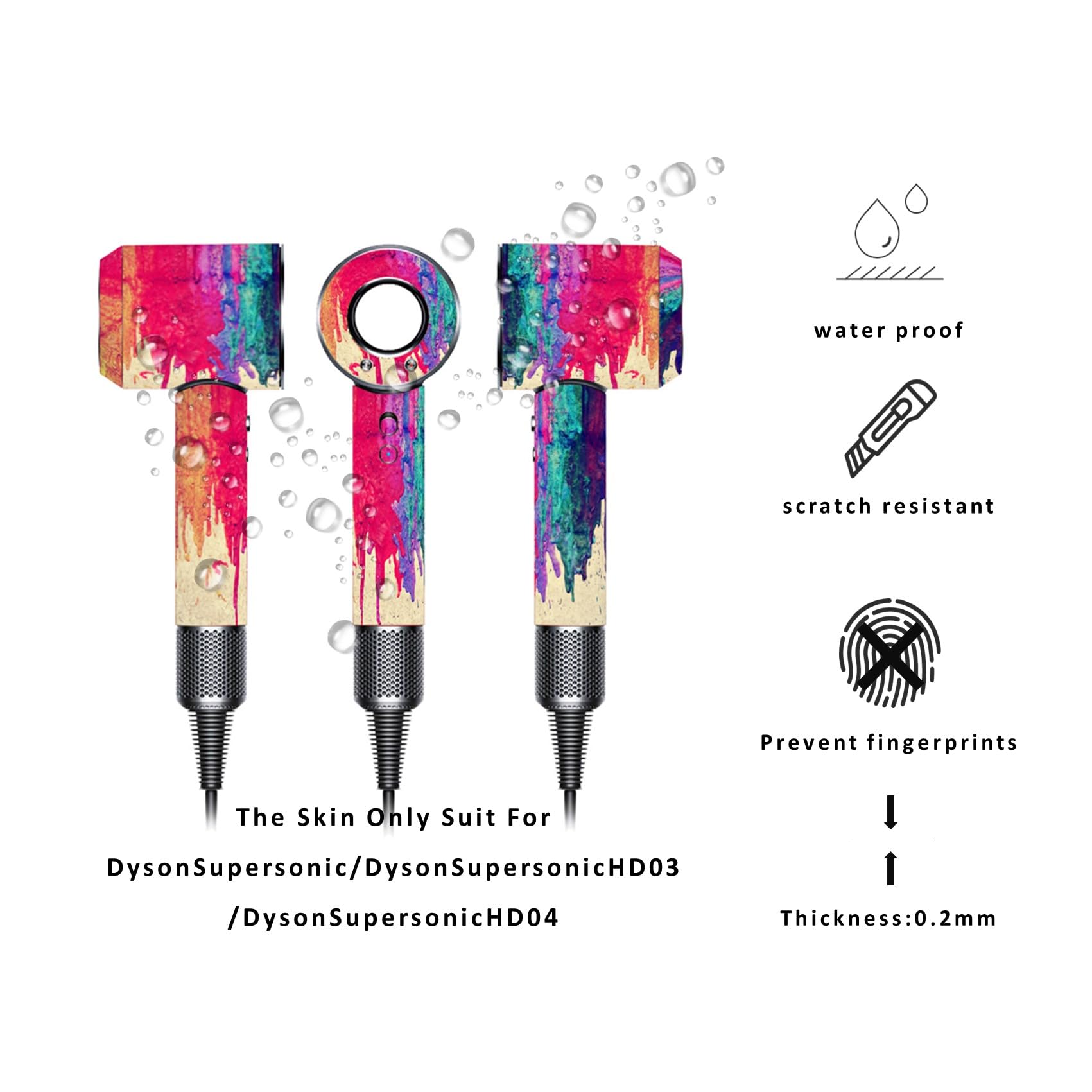 Foto 2 | Calcomanía Skin Stickers Compatible Con El Secador De Pelo Dyson - Venta Internacional.