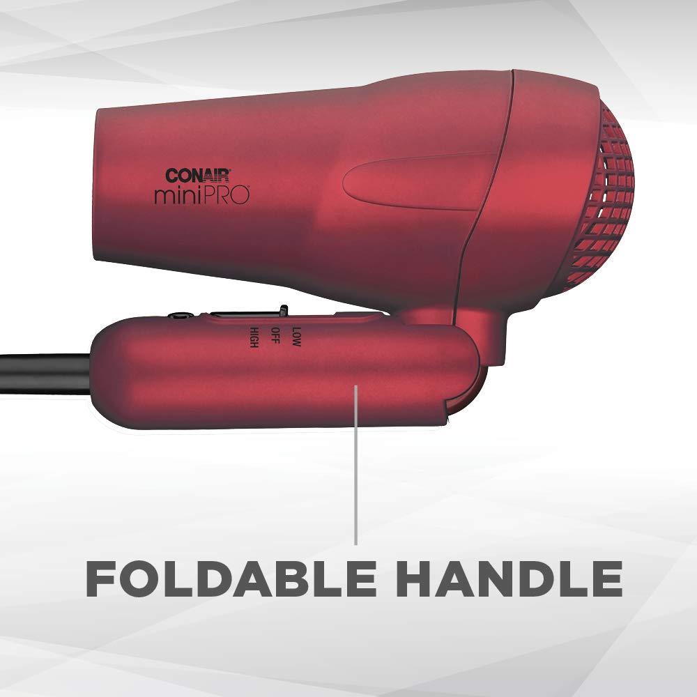 Foto 5 pulgar | Secadora de Pelo Conair Minipro con Mango Plegable de Cerámica Turmalina - Venta Internacional