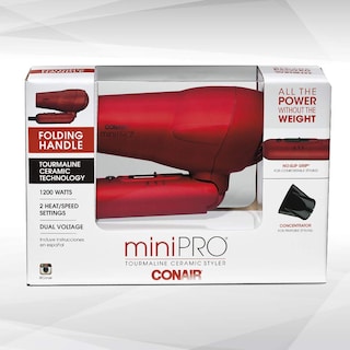 Foto 7 | Secadora de Pelo Conair Minipro con Mango Plegable de Cerámica Turmalina - Venta Internacional