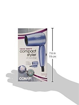 Foto 4 pulgar | Secadora de Pelo Conair Travel 1600w Compact con Doble Voltaje - Venta Internacional