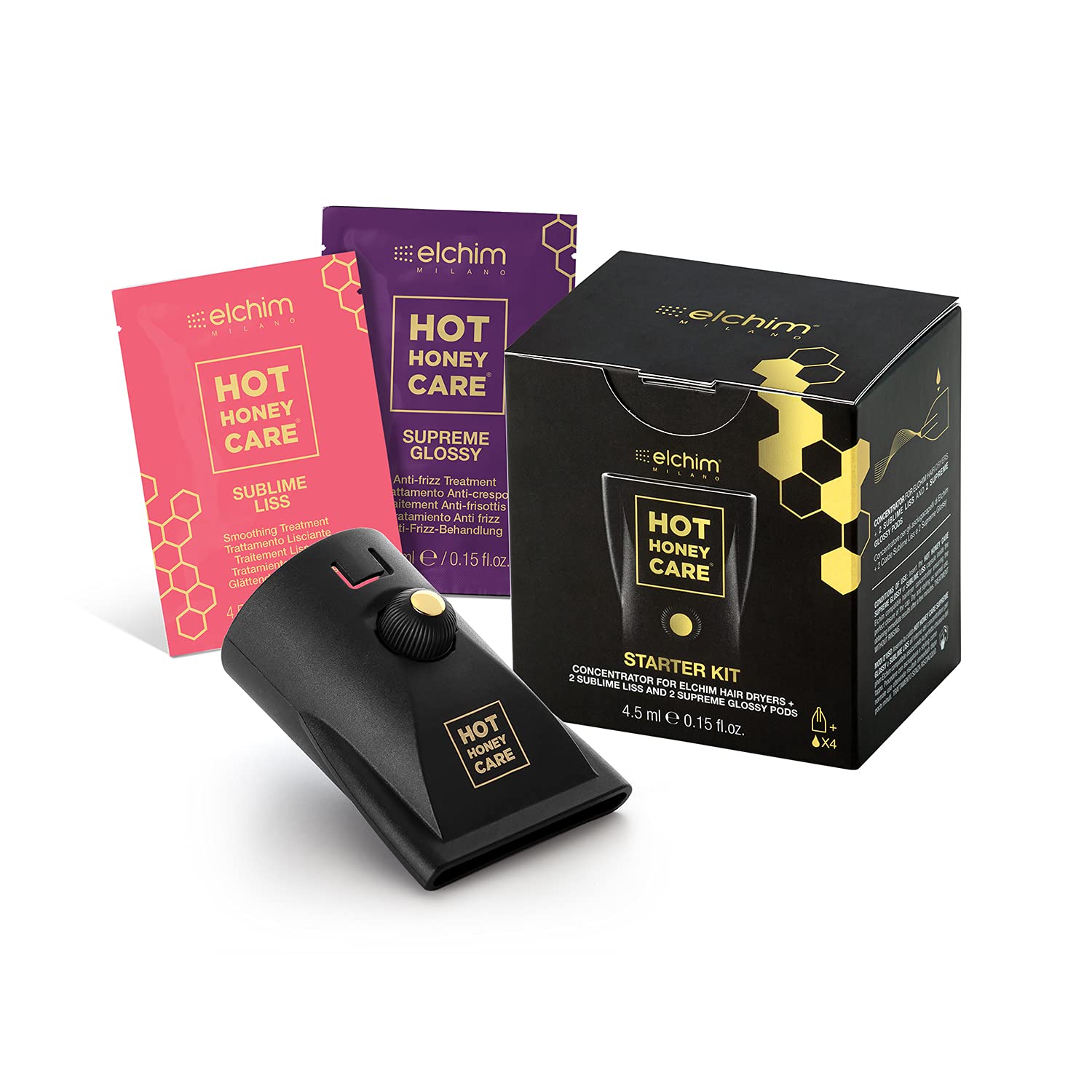 Kit De Inicio Elchim Hot Honey Care Para Secadores De Pelo Con 4 Cápsulas - Venta Internacional.