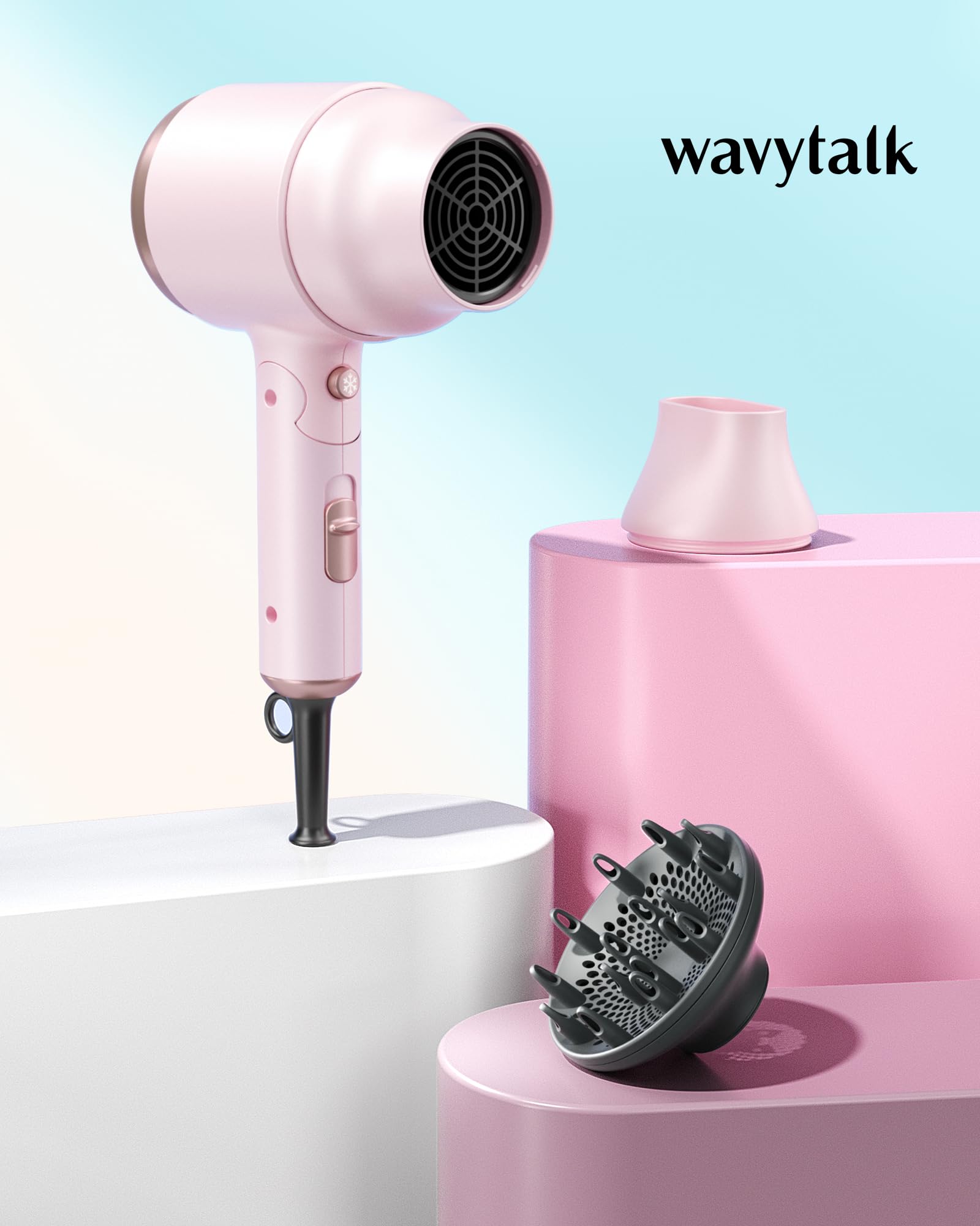 Foto 7 pulgar | Secador De Pelo Wavytalk Wavytalk Blow Dryer 1600w Pinky White - Venta Internacional.