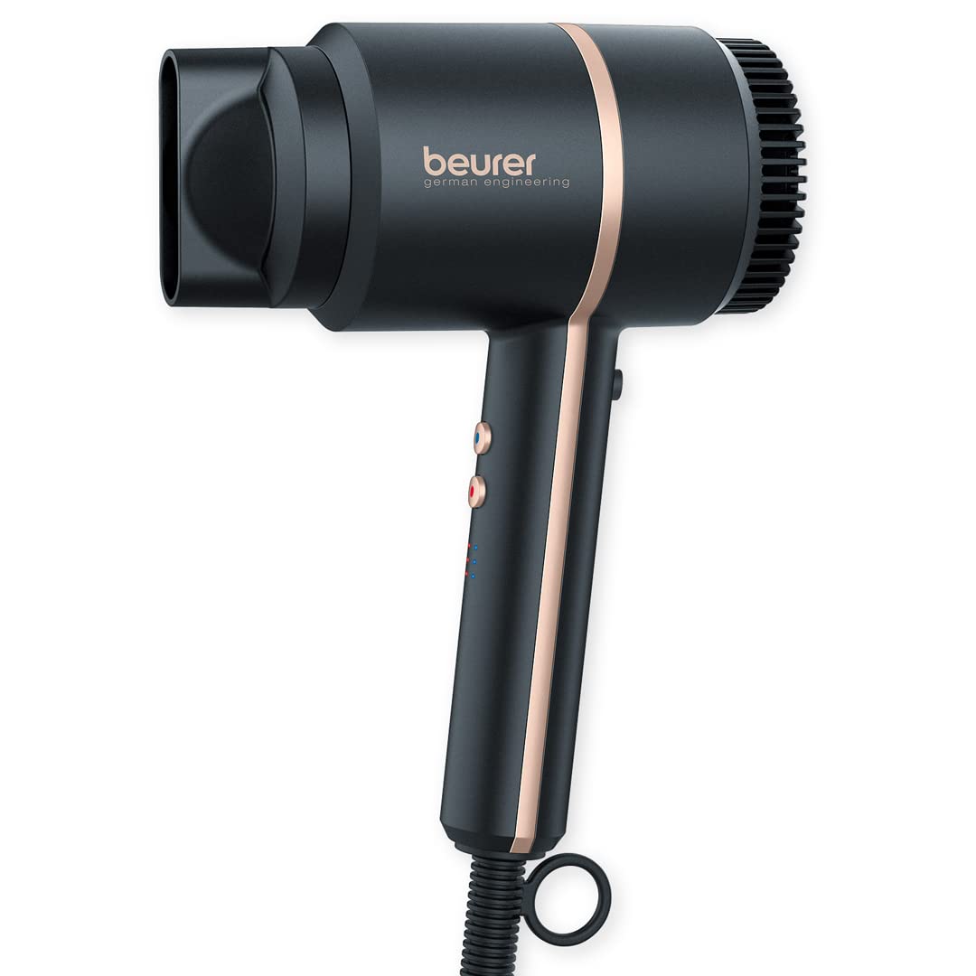 Secador De Pelo Beurer Hc35 Compact 1500w Con Tecnología Iónica, Color Negro - Venta Internacional.