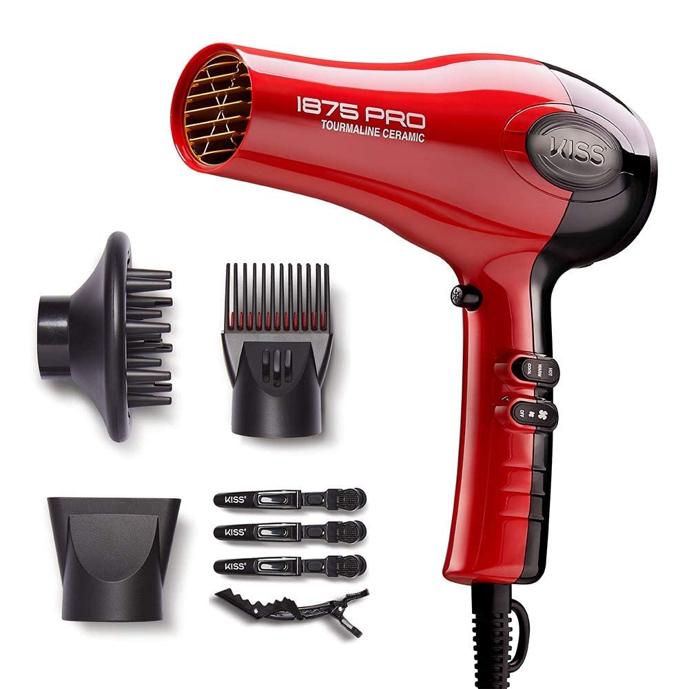 Foto 2 pulgar | Secador De Pelo Kiss Pro Turmaline Ceramic 1875w 3 Heat Red - Venta Internacional.