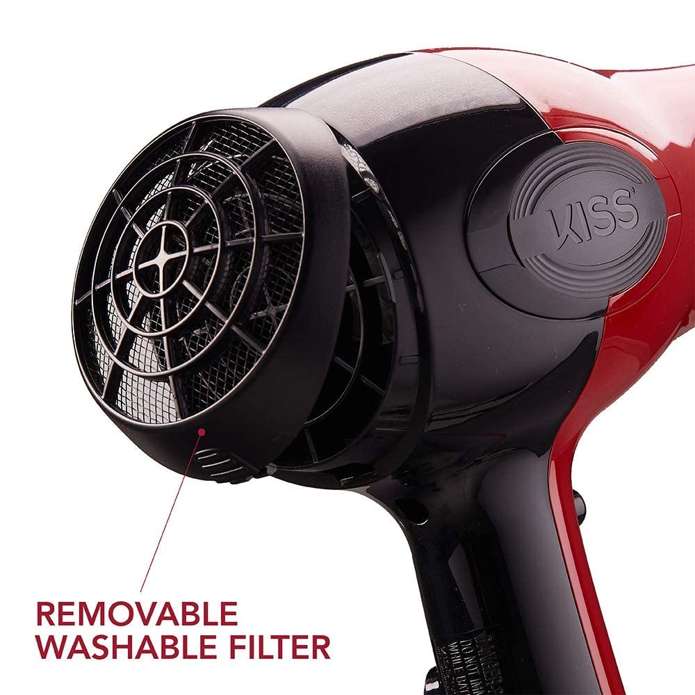 Foto 5 | Secador De Pelo Kiss Pro Turmaline Ceramic 1875w 3 Heat Red - Venta Internacional.