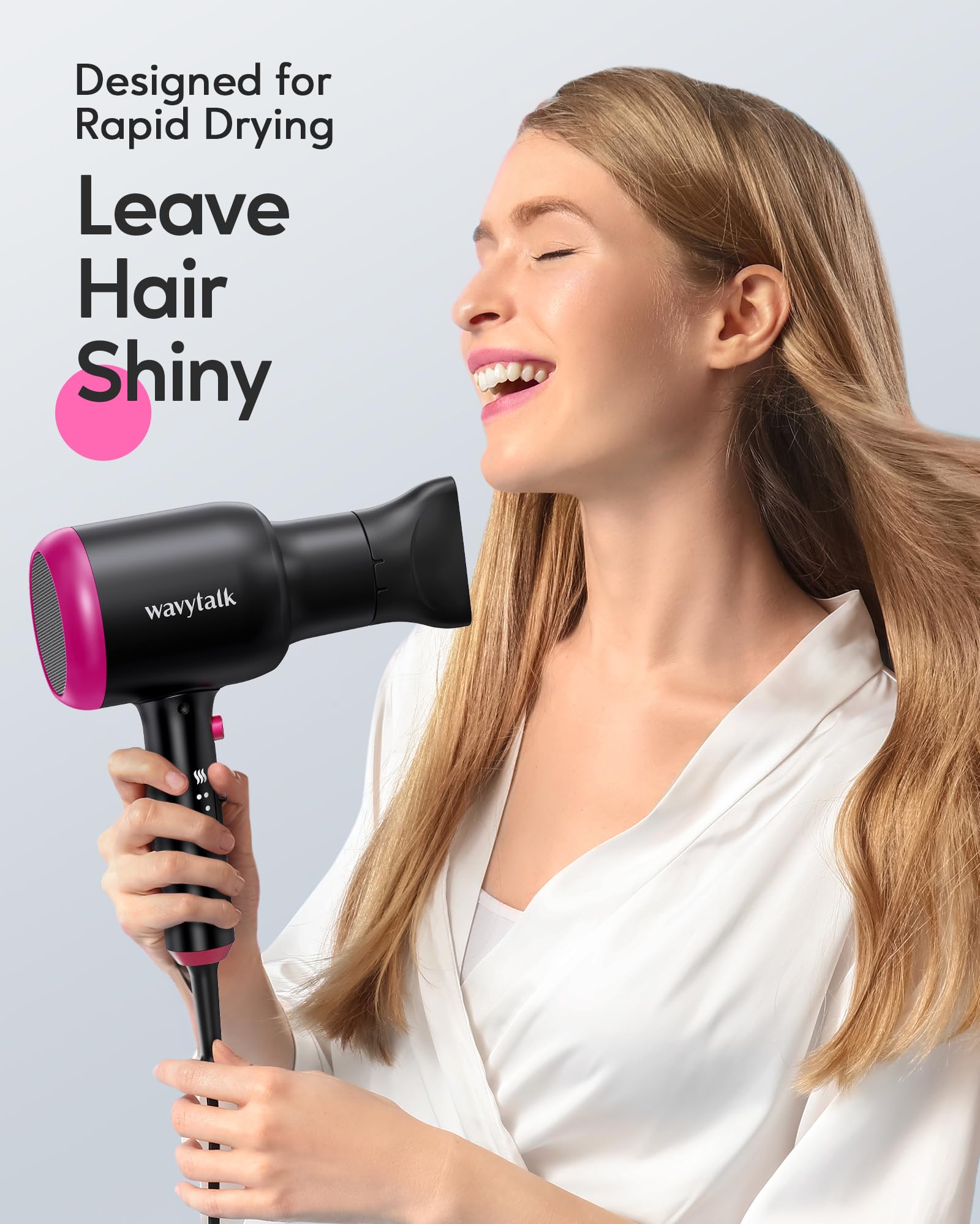 Foto 3 pulgar | Secador De Pelo Wavytalk Professional 1875w Ionic Con Difusor - Venta Internacional.