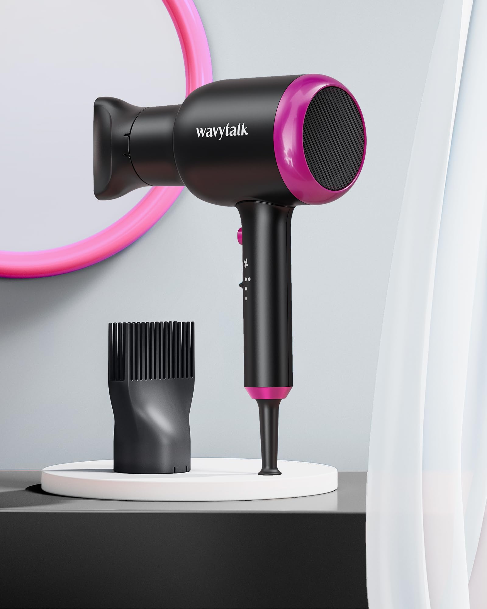 Foto 7 pulgar | Secador De Pelo Wavytalk Professional 1875w Ionic Con Difusor - Venta Internacional.