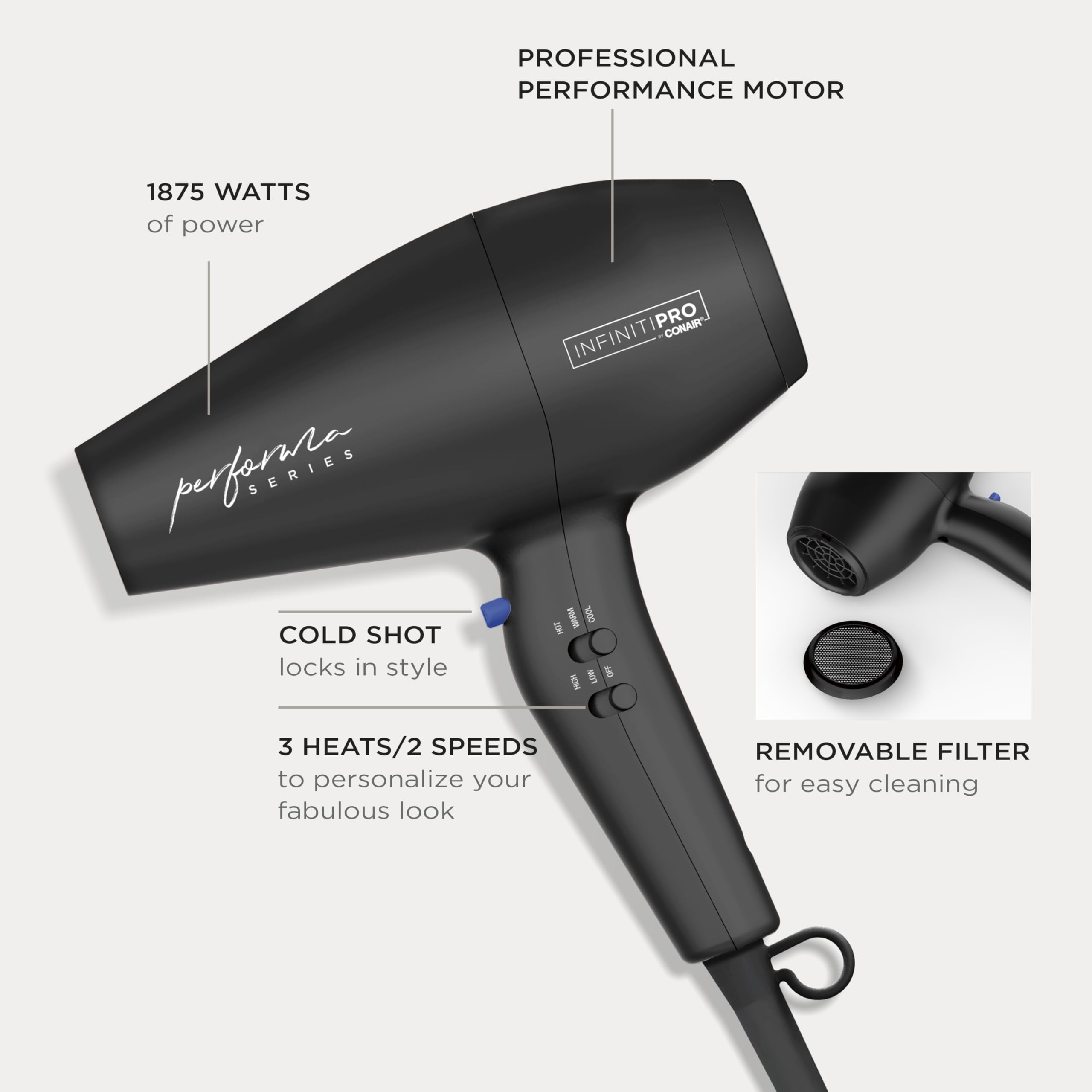 Foto 5 pulgar | Secador de Pelo Conair Infiniti Pro Performa con 3 Accesorios - Venta Internacional