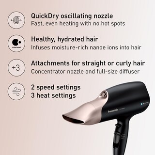 Foto 2 | Secador De Pelo Panasonic Nanoe Salon Con Boquilla De Secado Rápido Eh-ana6hn - Venta Internacional.