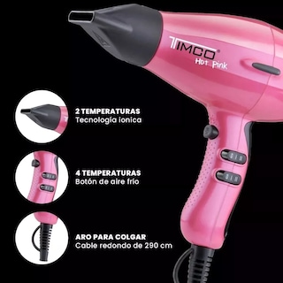 Foto 4 | Secadora Timco Hp-3900r Profesional Ion Ceramic Rosa