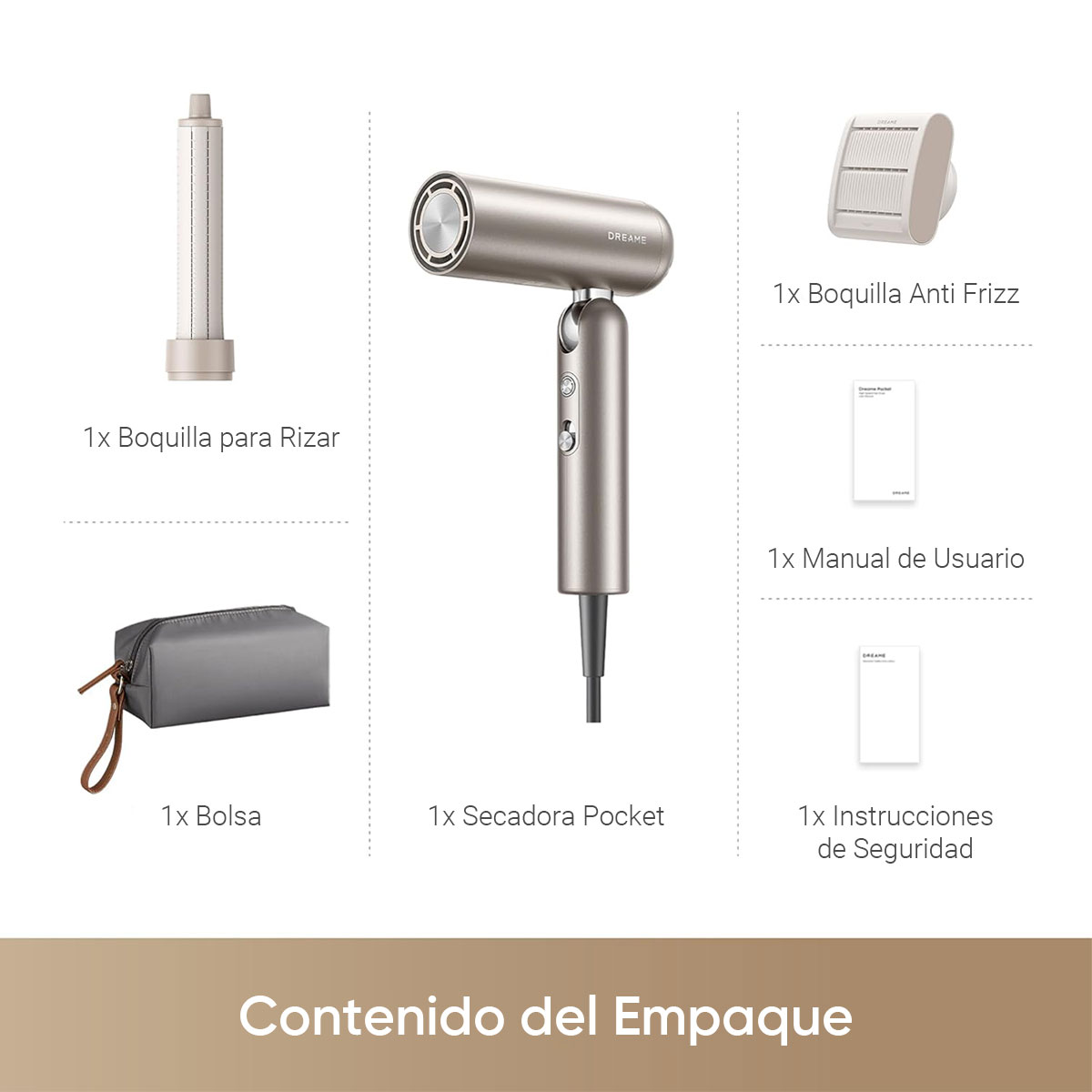 Foto 9 pulgar | Secadora De Cabello Dreame Pocket Plegable Temperatura Constante