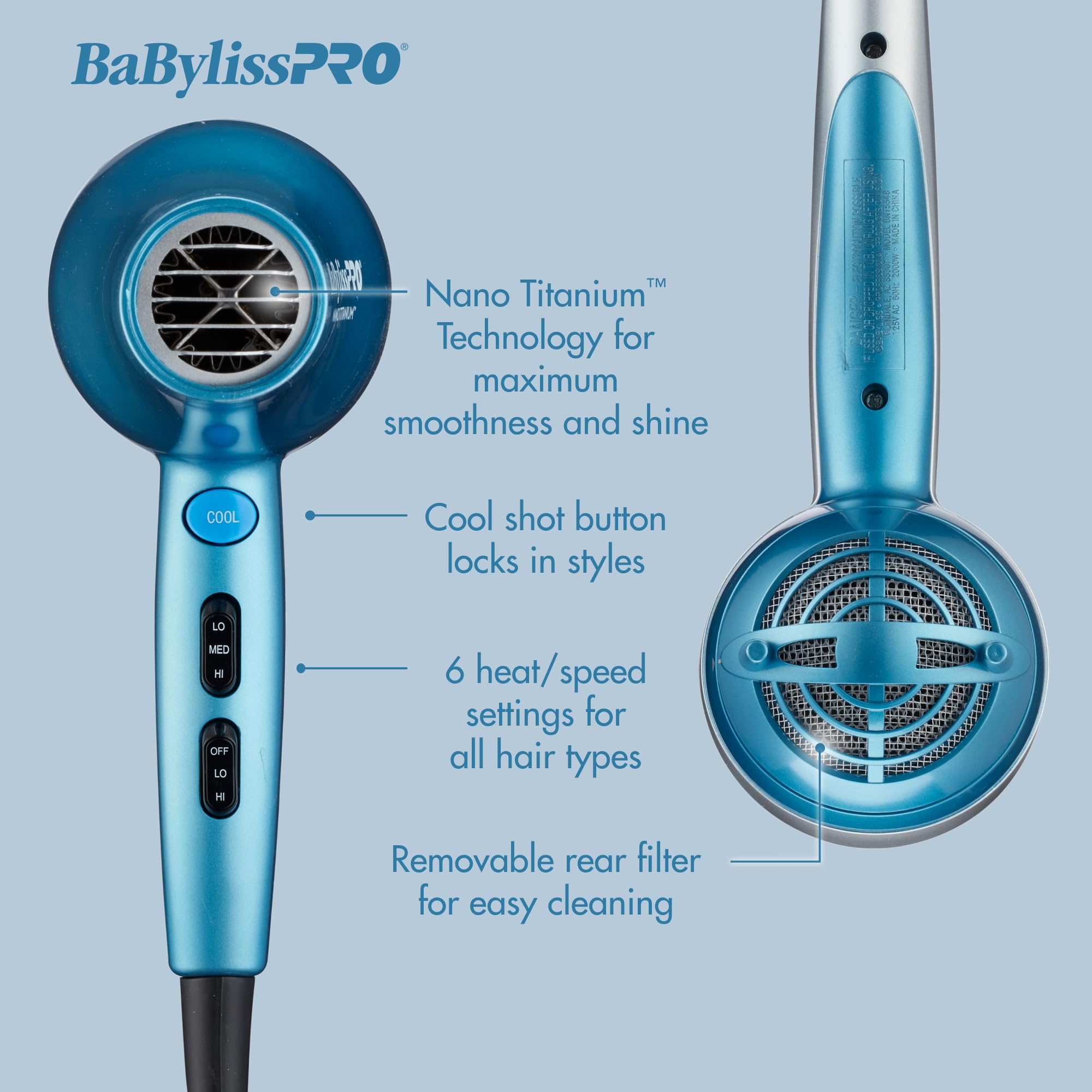 Foto 3 pulgar | Secador De Pelo Y Plancha Alisadora Babylisspro Nano Titanium - Venta Internacional.