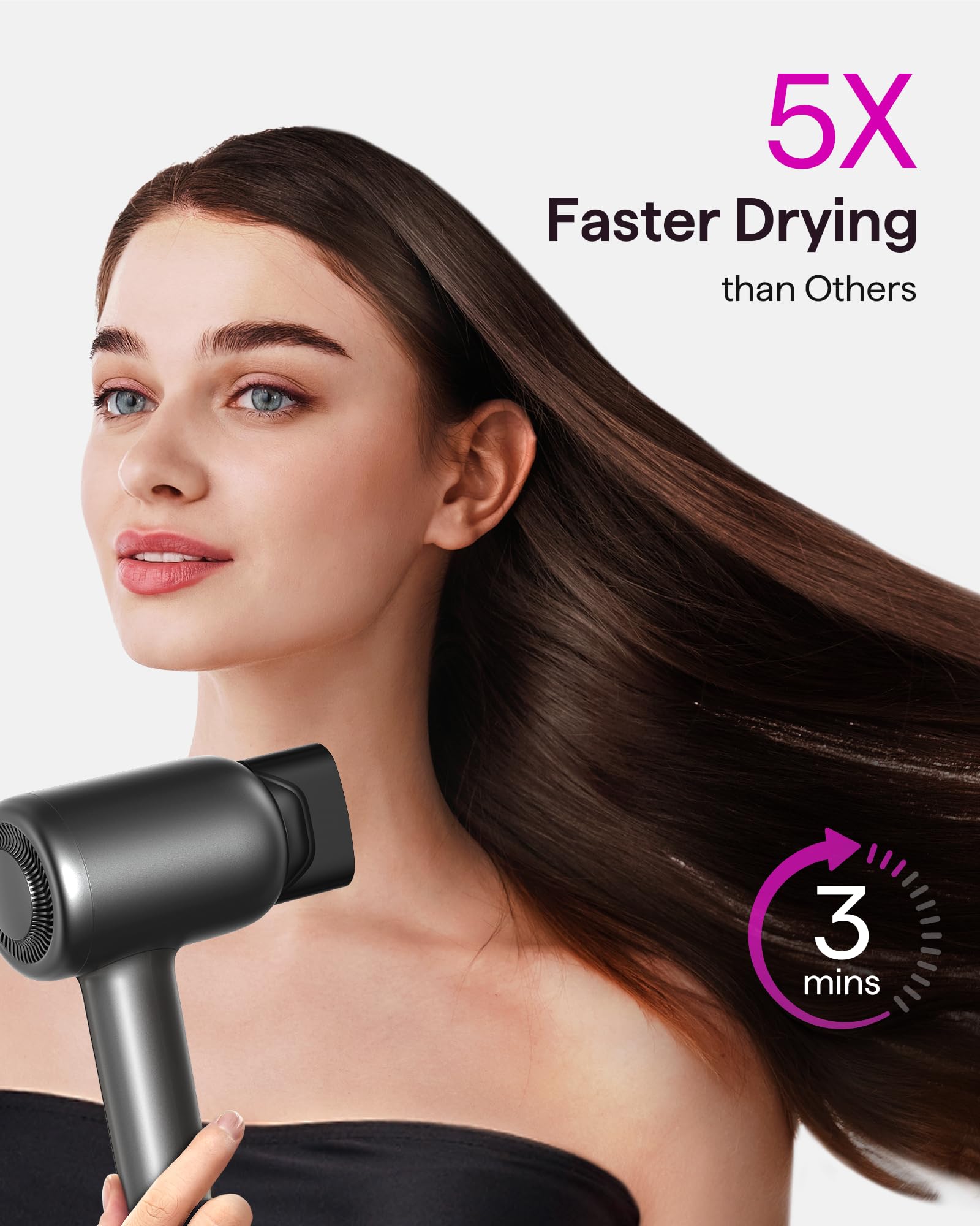 Foto 3 pulgar | Secador De Pelo Wavytalk Wavytalk Pro De Secado Rápido A 110 000 Rpm - Venta Internacional.