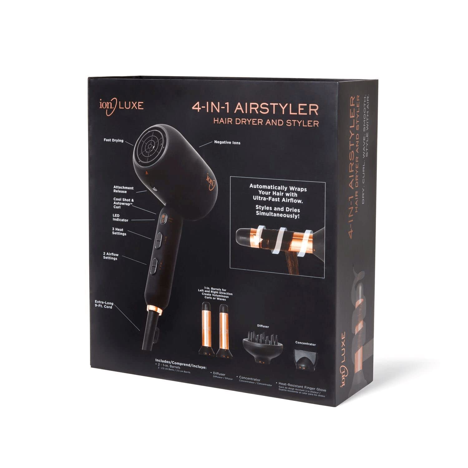 Foto 7 pulgar | Secador De Pelo Intercambiable Autowrap™ 4 En 1 Airstyler Ion Luxe - Venta Internacional.