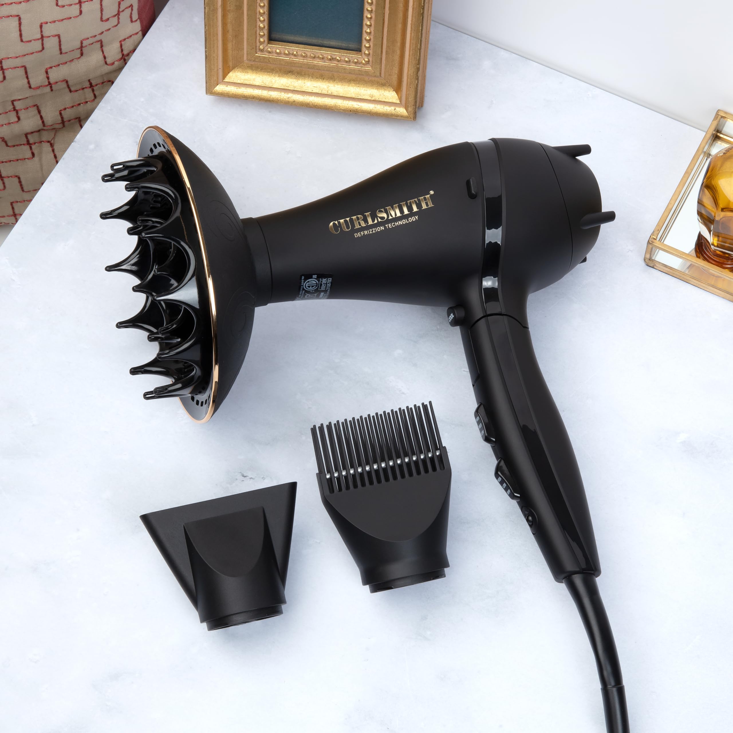 Foto 7 pulgar | Secador De Pelo De Viaje Curlsmith Defrizzion Con Difusor Grande - Venta Internacional.
