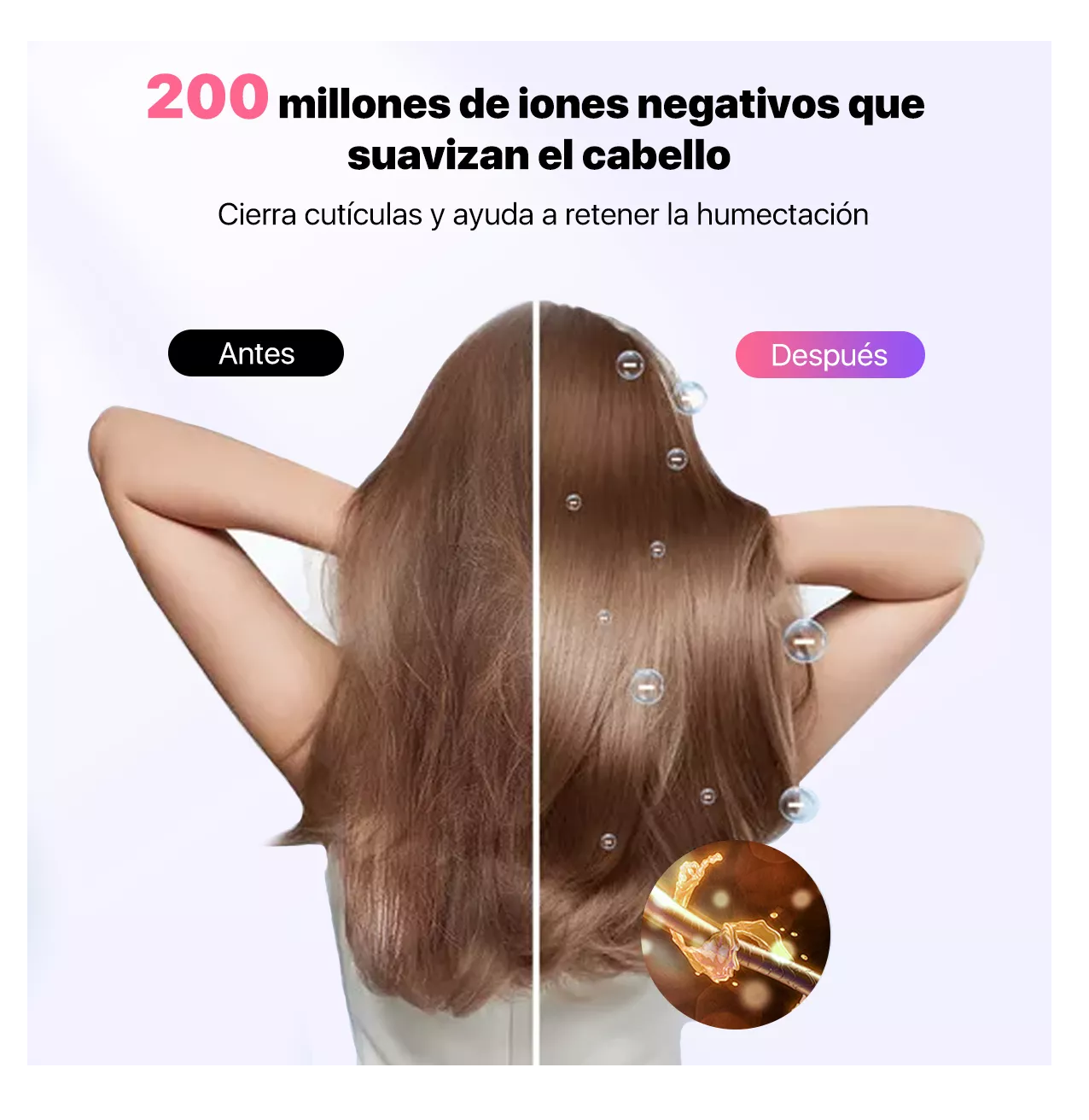 Foto 5 pulgar | Secador De Cabello Profesional Alta Velocidad Lónico Con Led Rosa Claro