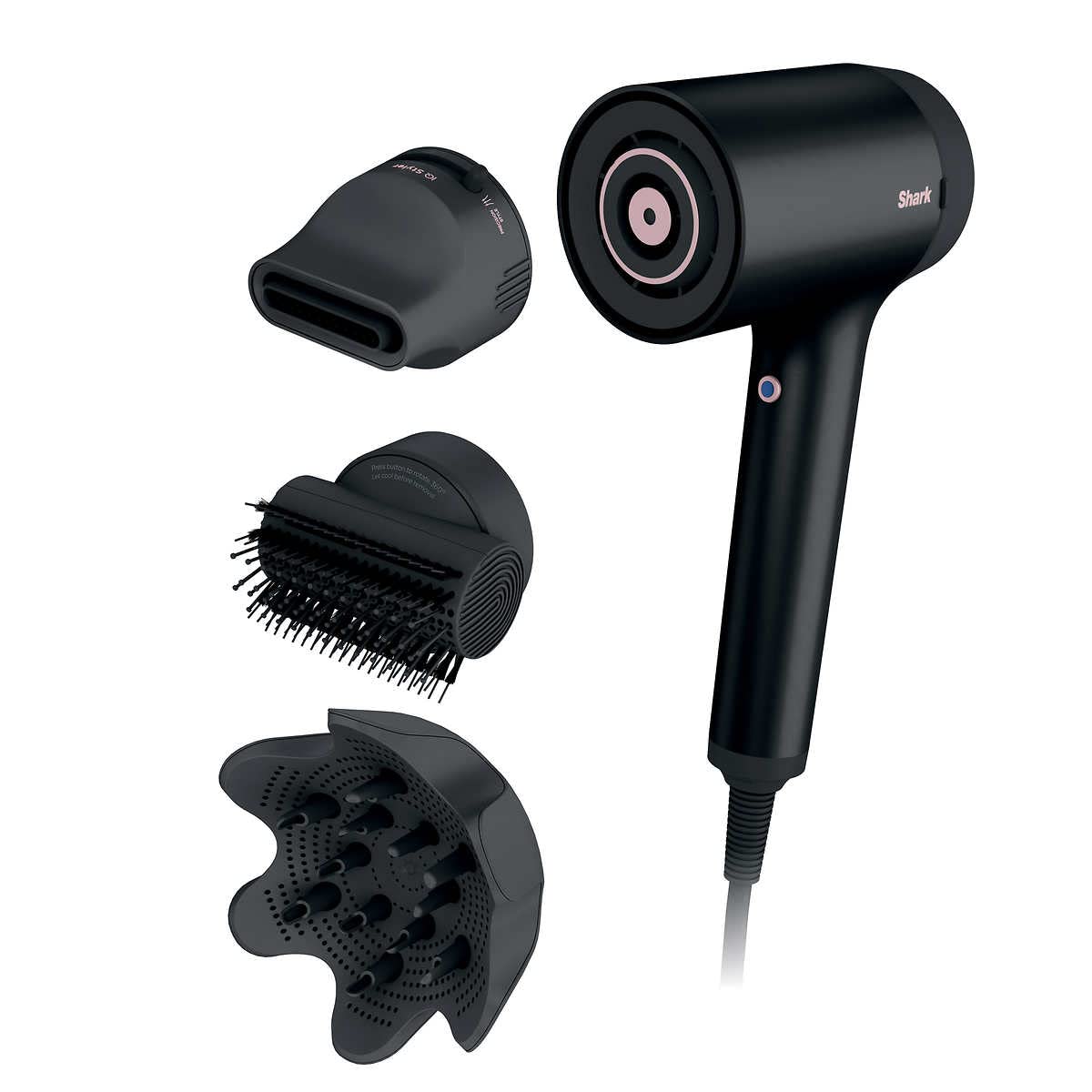 Secador De Pelo Reacondicionado Shark Hd125co Hyperair De Secado Rápido Negro - Venta Internacional.