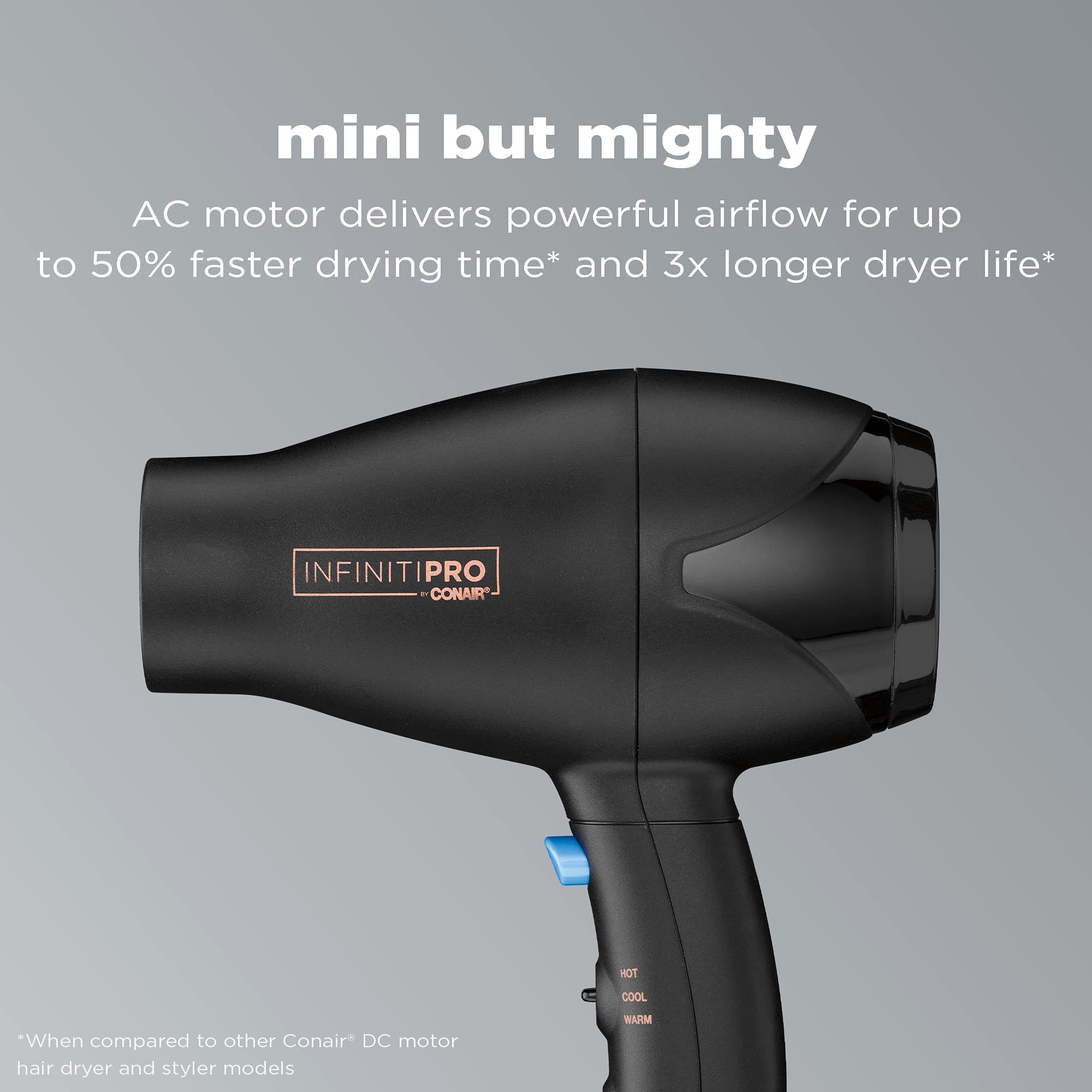Foto 3 pulgar | Secador De Pelo Conair Infinitipro Mighty Mini Compact Travel - Venta Internacional.