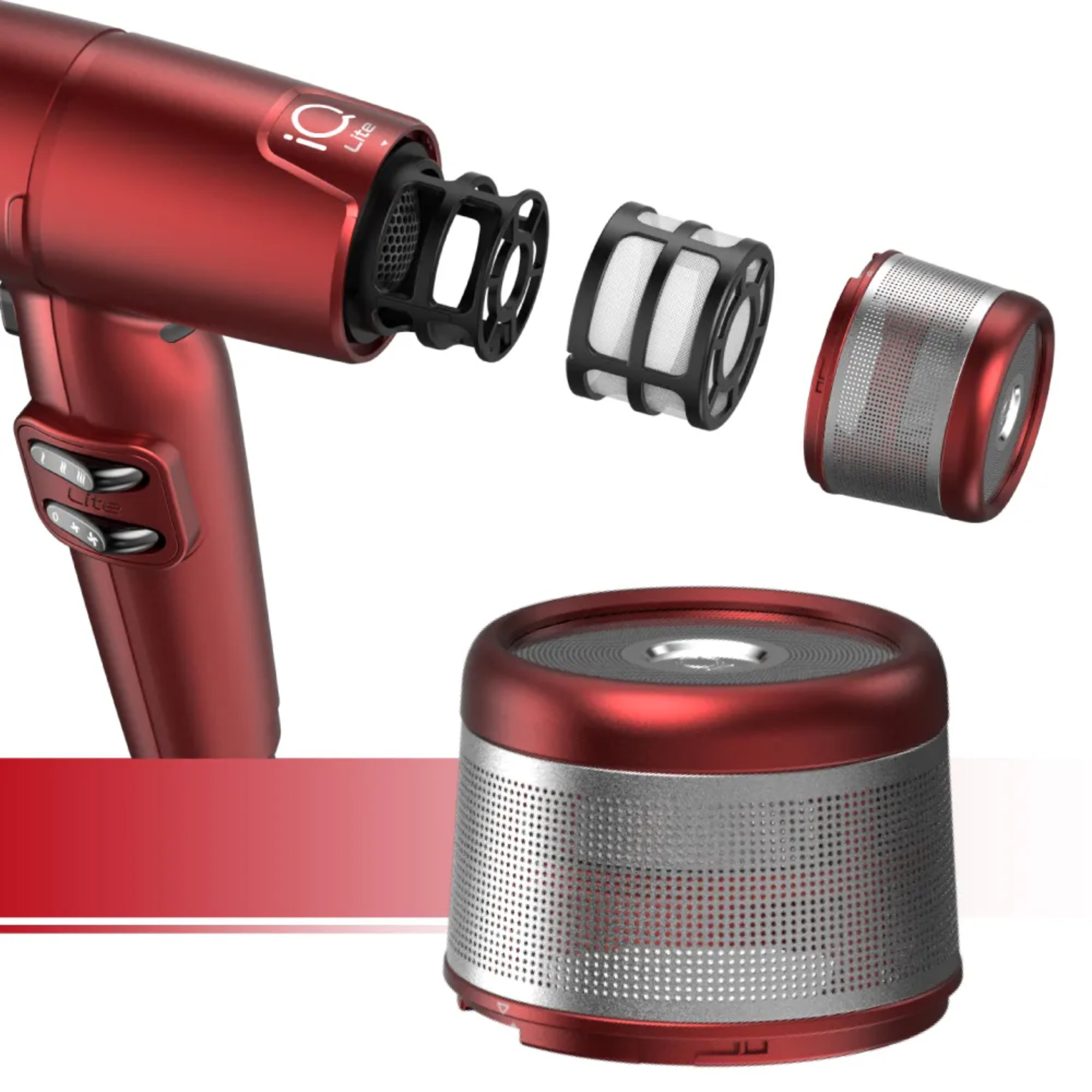 Foto 3 pulgar | Secadora Gama Professional Ultra Ligera Mod: Iq Lite Roja