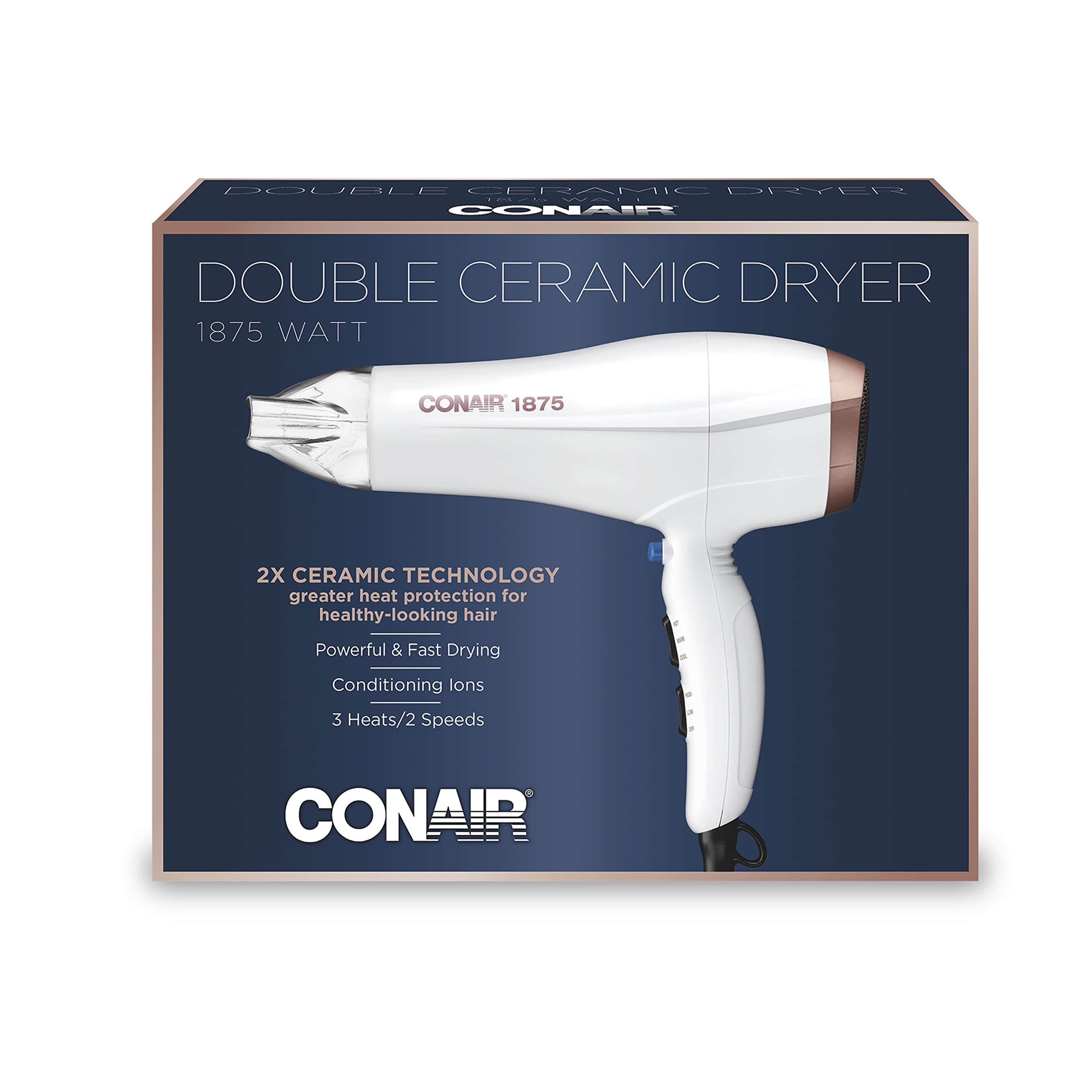 Foto 8 pulgar | Secador De Pelo Conair Double Ceramic 1875w Con Acondicionador Iónico - Venta Internacional.