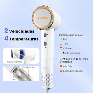 Foto 2 | Secadora De Cabello Bomidi High Speed Hair Dryer Blanco