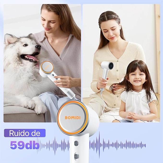 Foto 5 pulgar | Secadora De Cabello Bomidi High Speed Hair Dryer Blanco