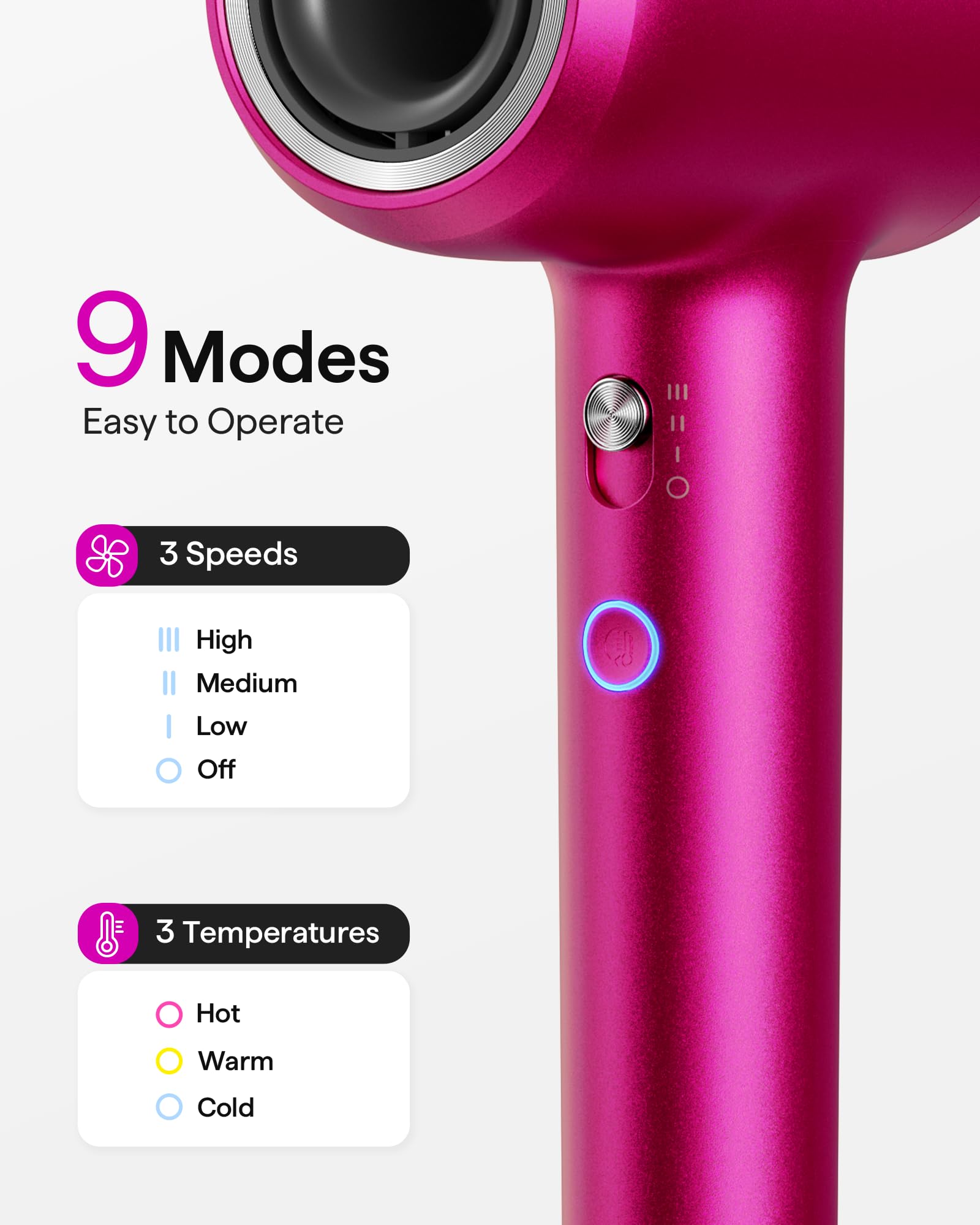 Foto 6 pulgar | Secador De Pelo Wavytalk Turflow Pro De Secado Rápido Con Difusor Rosa - Venta Internacional.