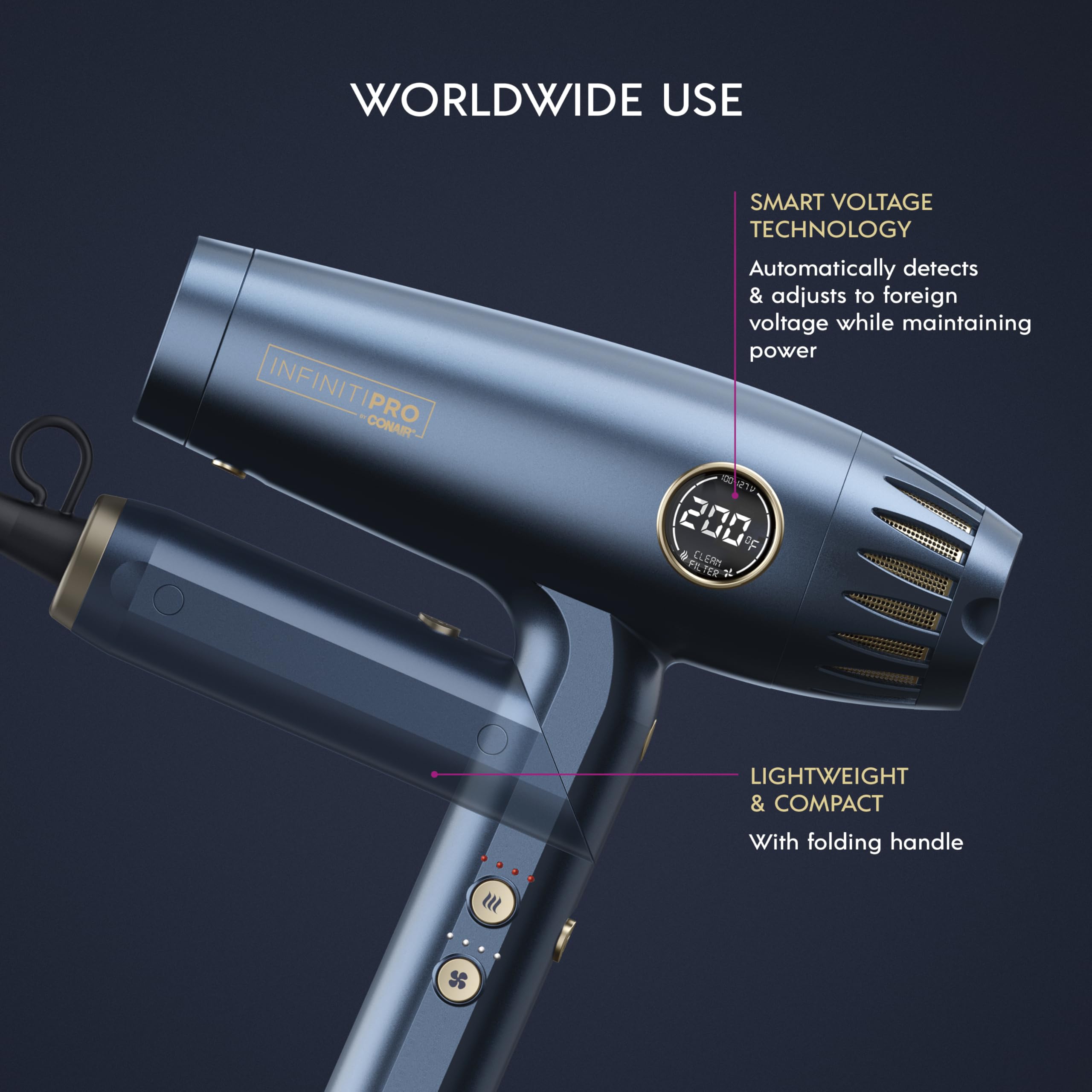 Foto 4 | Secador De Pelo Conair Infinitipro Digitalaire 2.0 Que Elimina El Encrespamiento - Venta Internacional.