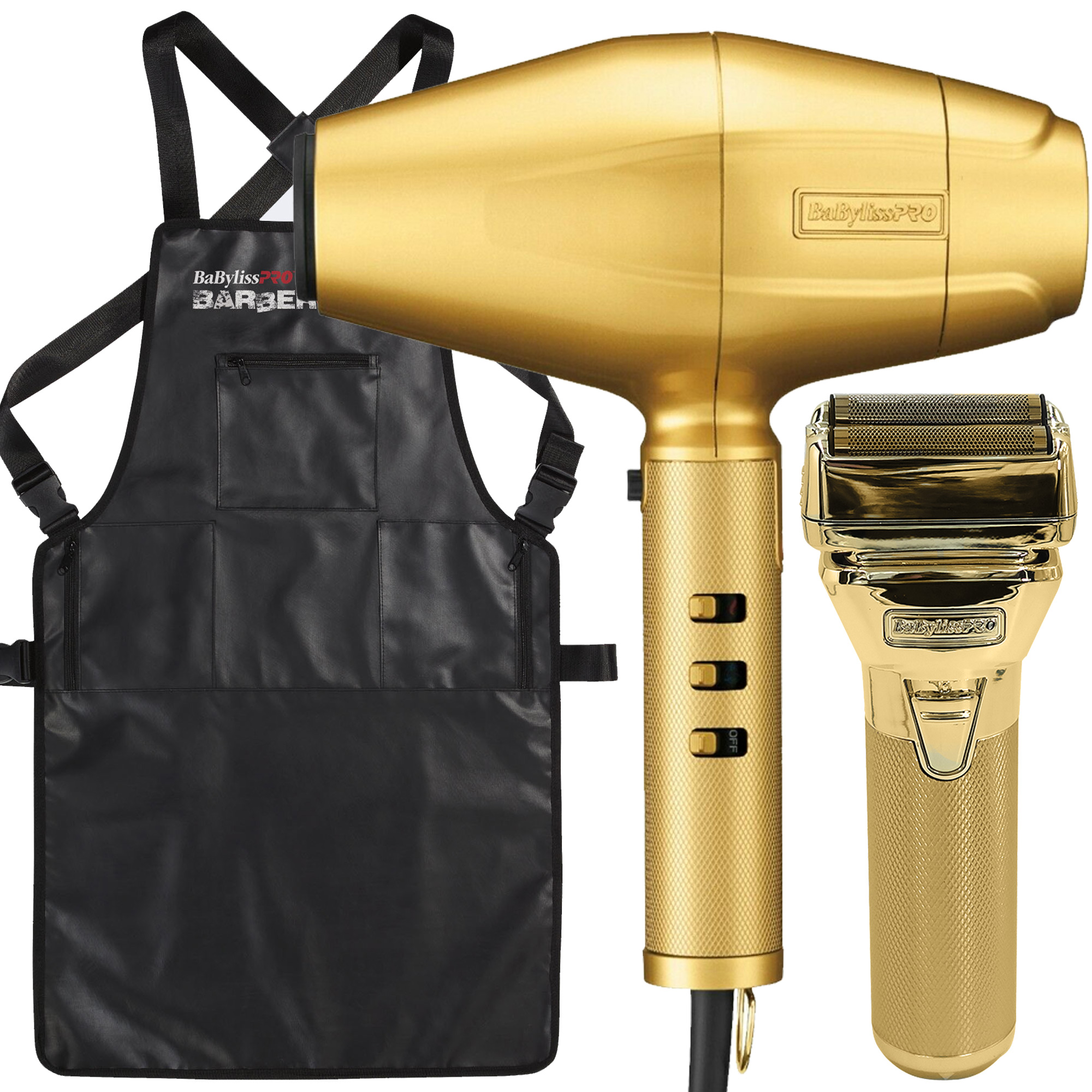 Secador De Pelo, Afeitadora Y Delantal Babylisspro Fxbdg1 Goldfx - Venta Internacional.