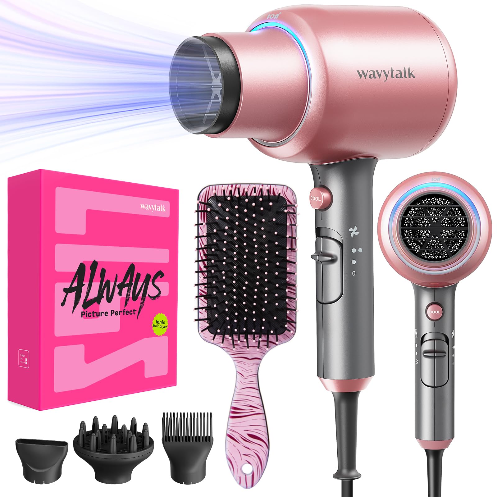 Secador De Pelo Wavytalk Ionic 1875w Con Concentrador Difusor - Venta Internacional.