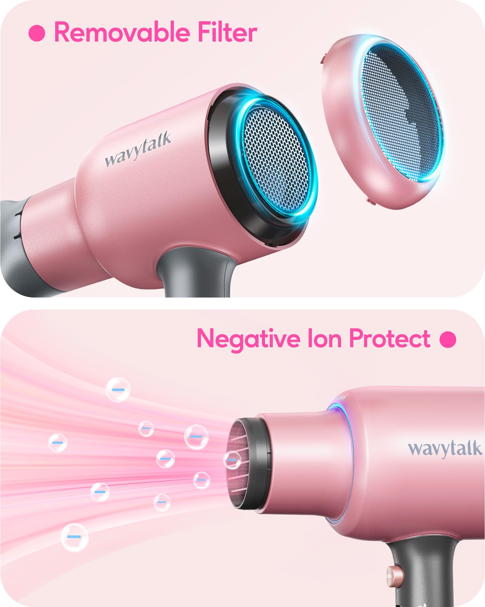 Foto 6 pulgar | Secador De Pelo Wavytalk Ionic 1875w Con Concentrador Difusor - Venta Internacional.